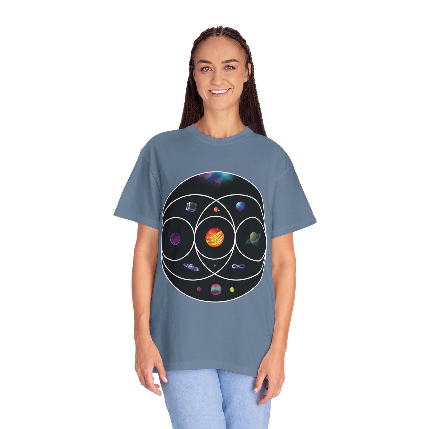 Unisex Garment-Dyed T-Shirt Inspired by Coldplay’s Illustration Concept