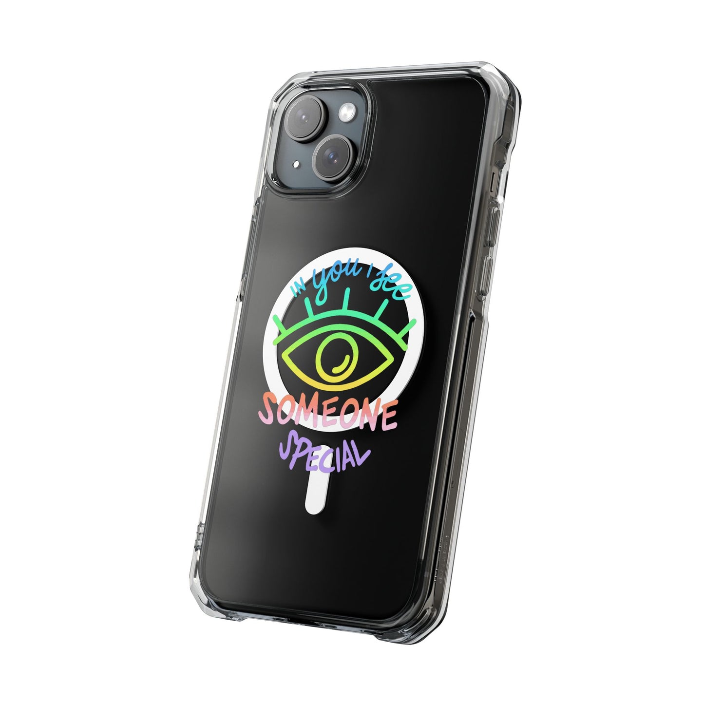 Vibrant Eye and Text Magnetic Clear Impact case