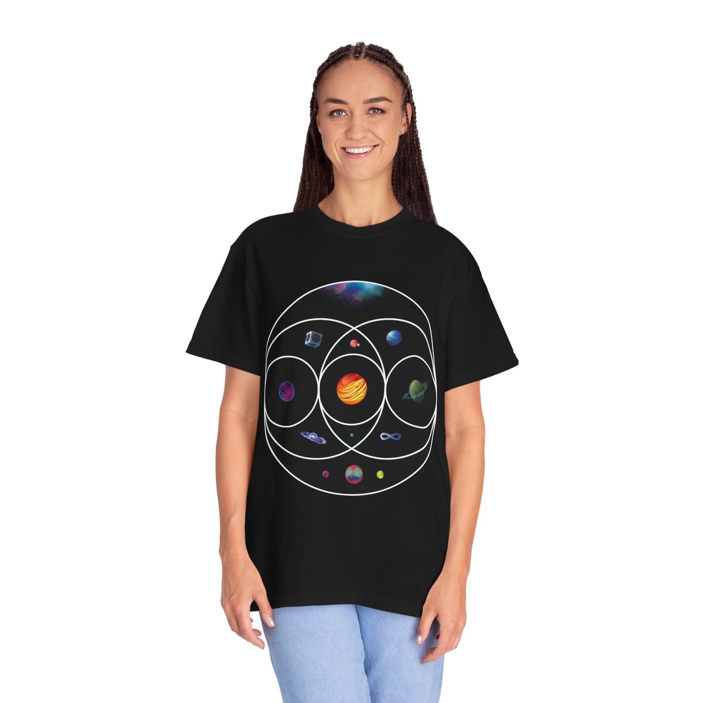 Unisex Garment-Dyed T-Shirt Inspired by Coldplay’s Illustration Concept