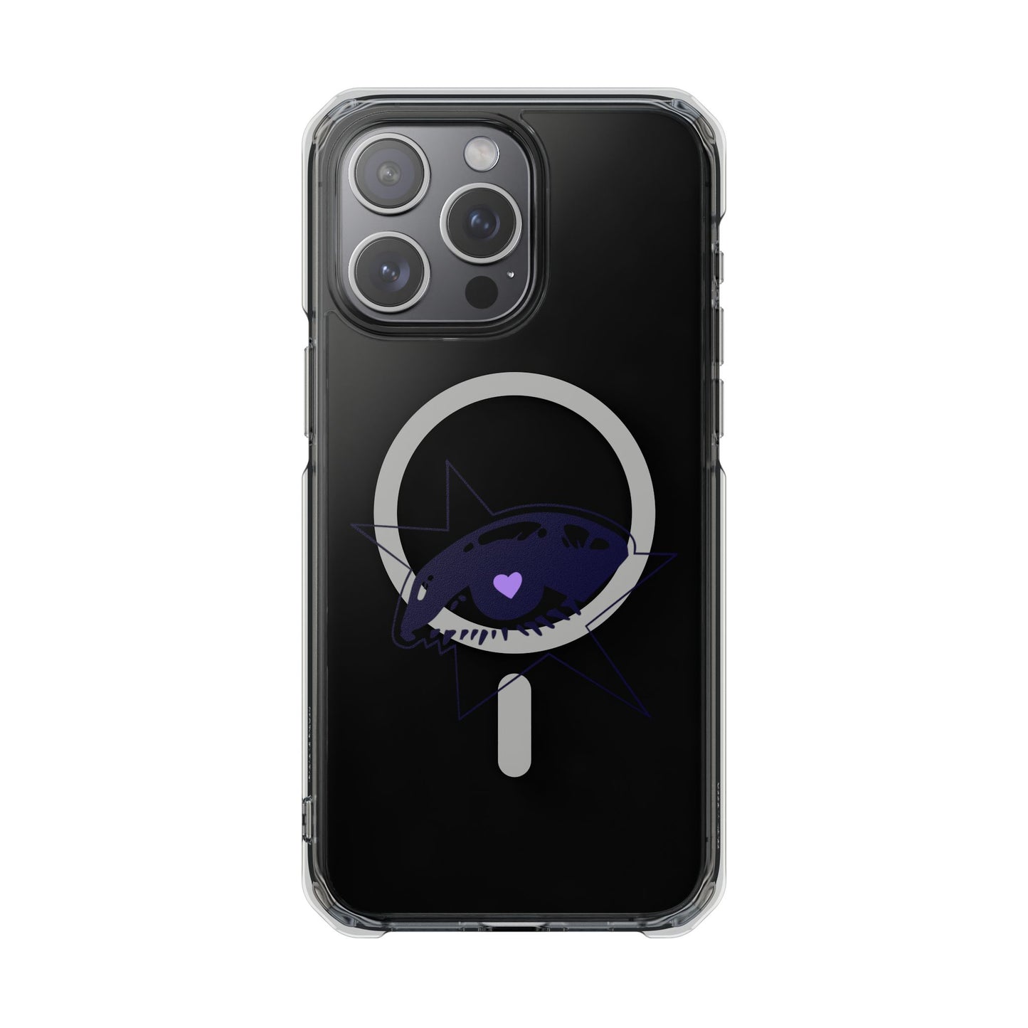 Purple Starry Eye Magnetic Clear Impact Case