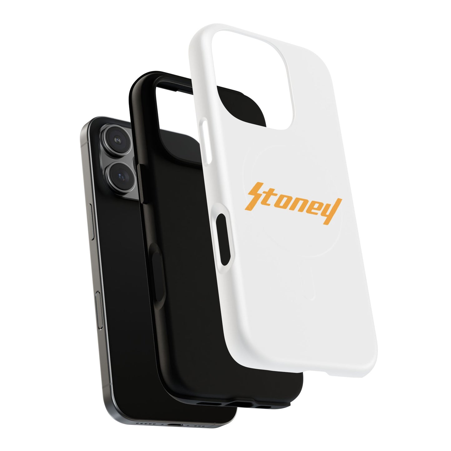 Orange Lightning Text Logo Tough Magnetic Case