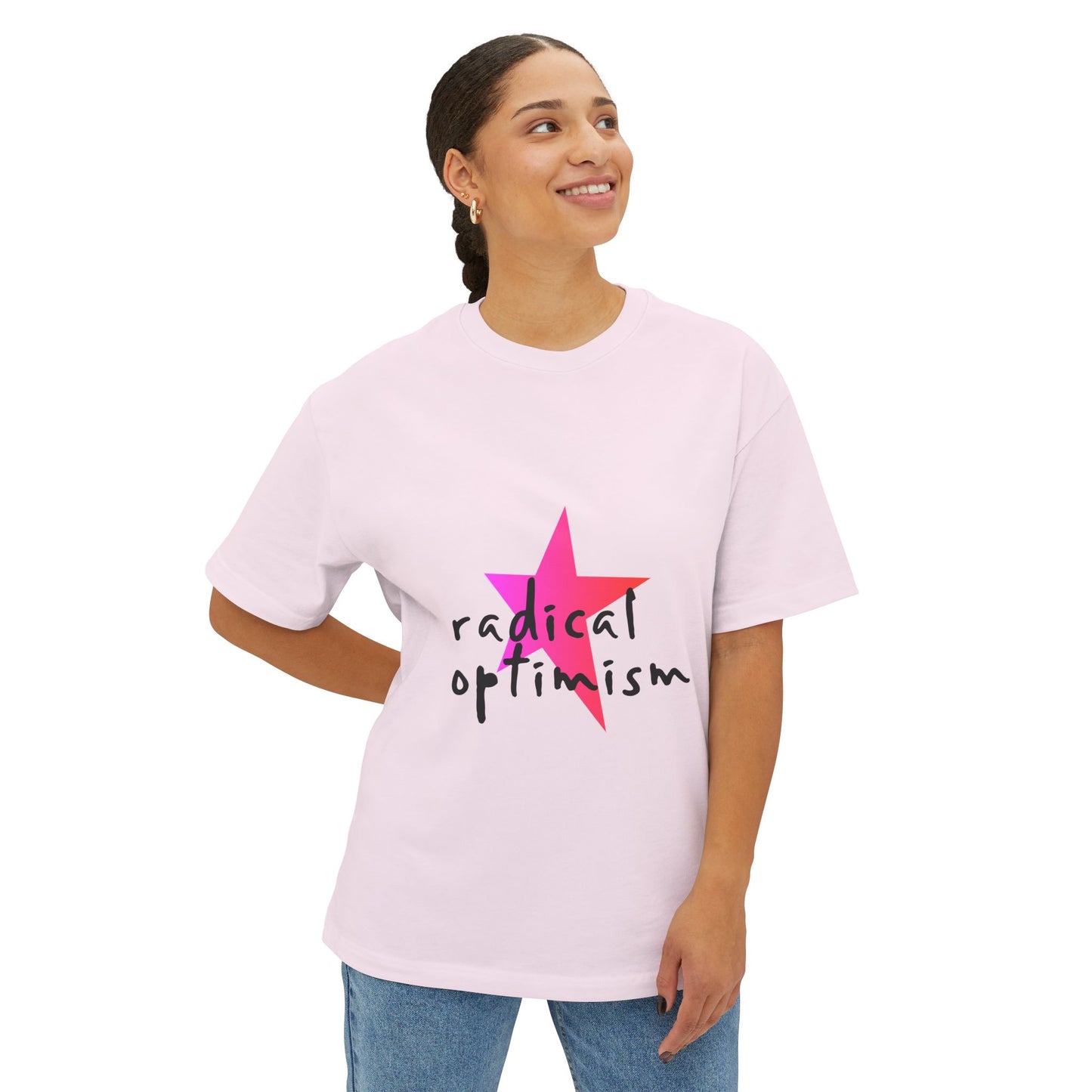 Flame Script Statement Unisex Oversized Boxy Tee