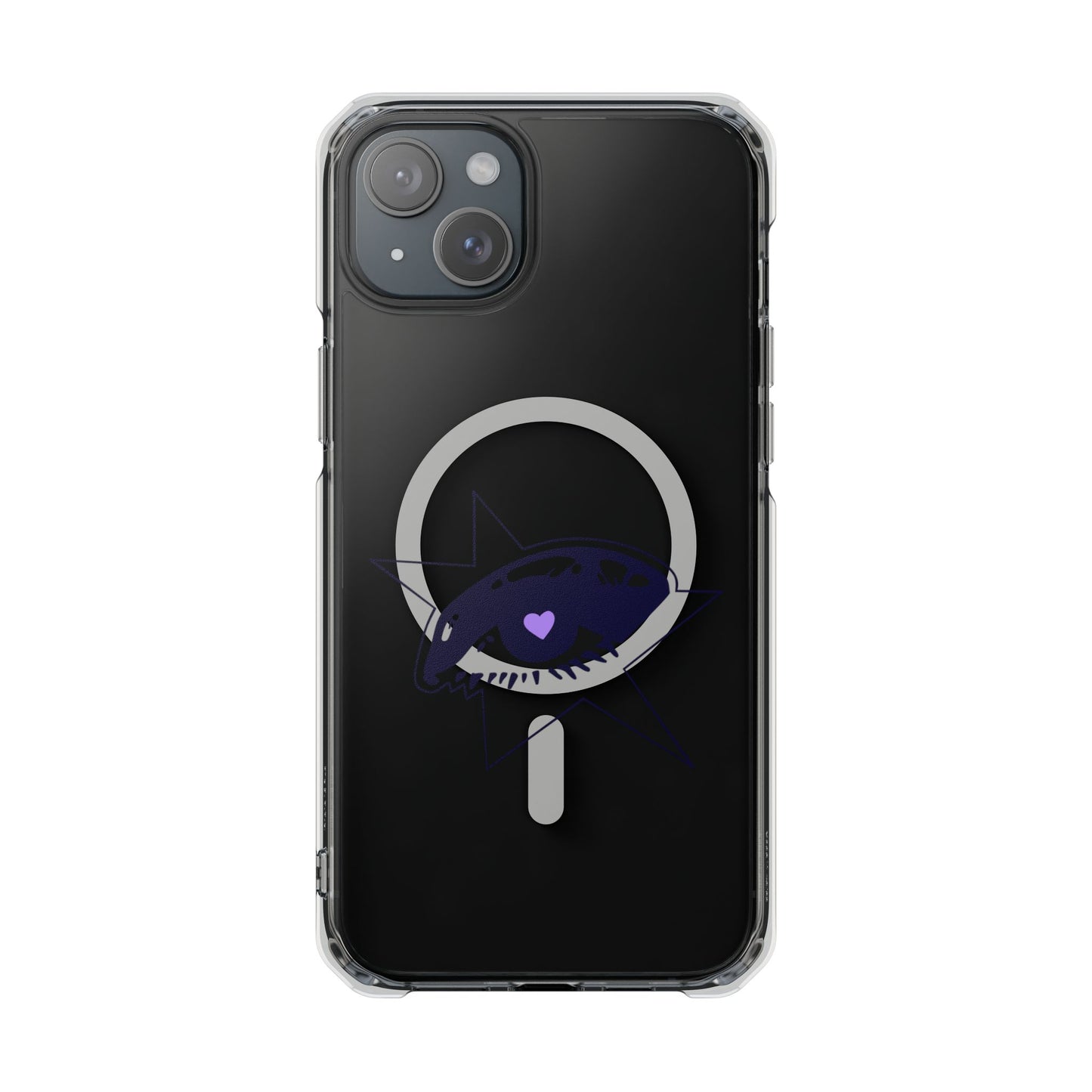 Purple Starry Eye Magnetic Clear Impact Case