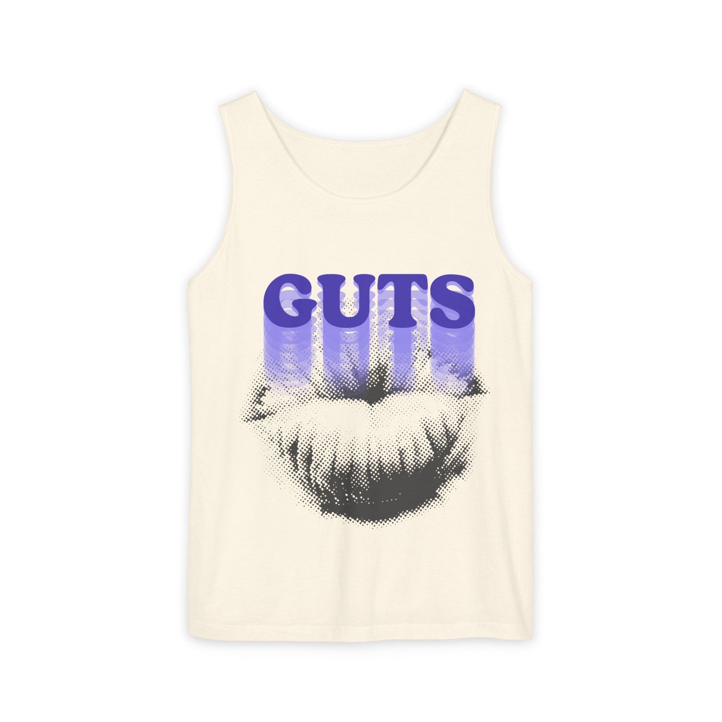 Guts Drip Effect Halftone-Dyed Tank Top