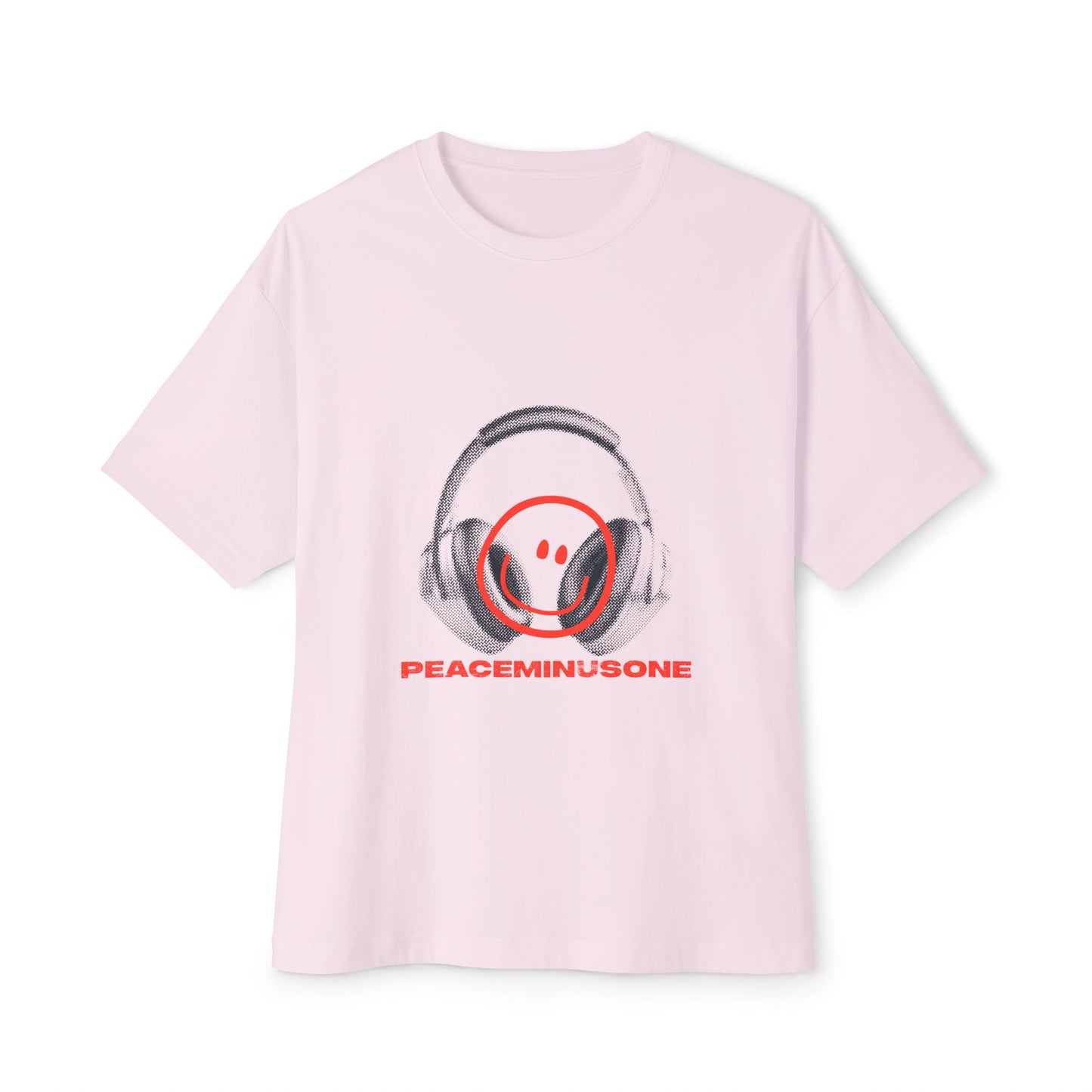 Smiley Beats Graphic Unisex Oversized Boxy Tee
