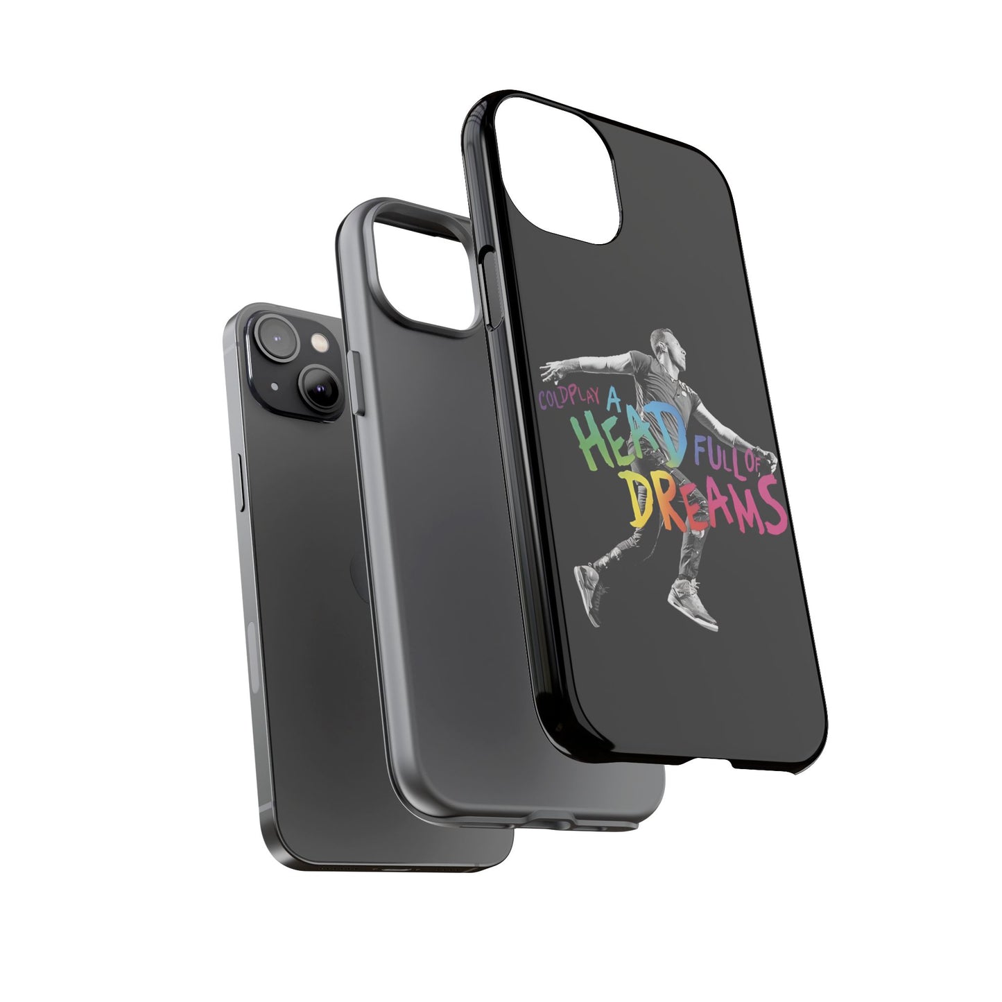 Premium Tough Case for iPhone 12 to 16 Pro Max Showcasing Coldplay A Head Full of Dreams Chris