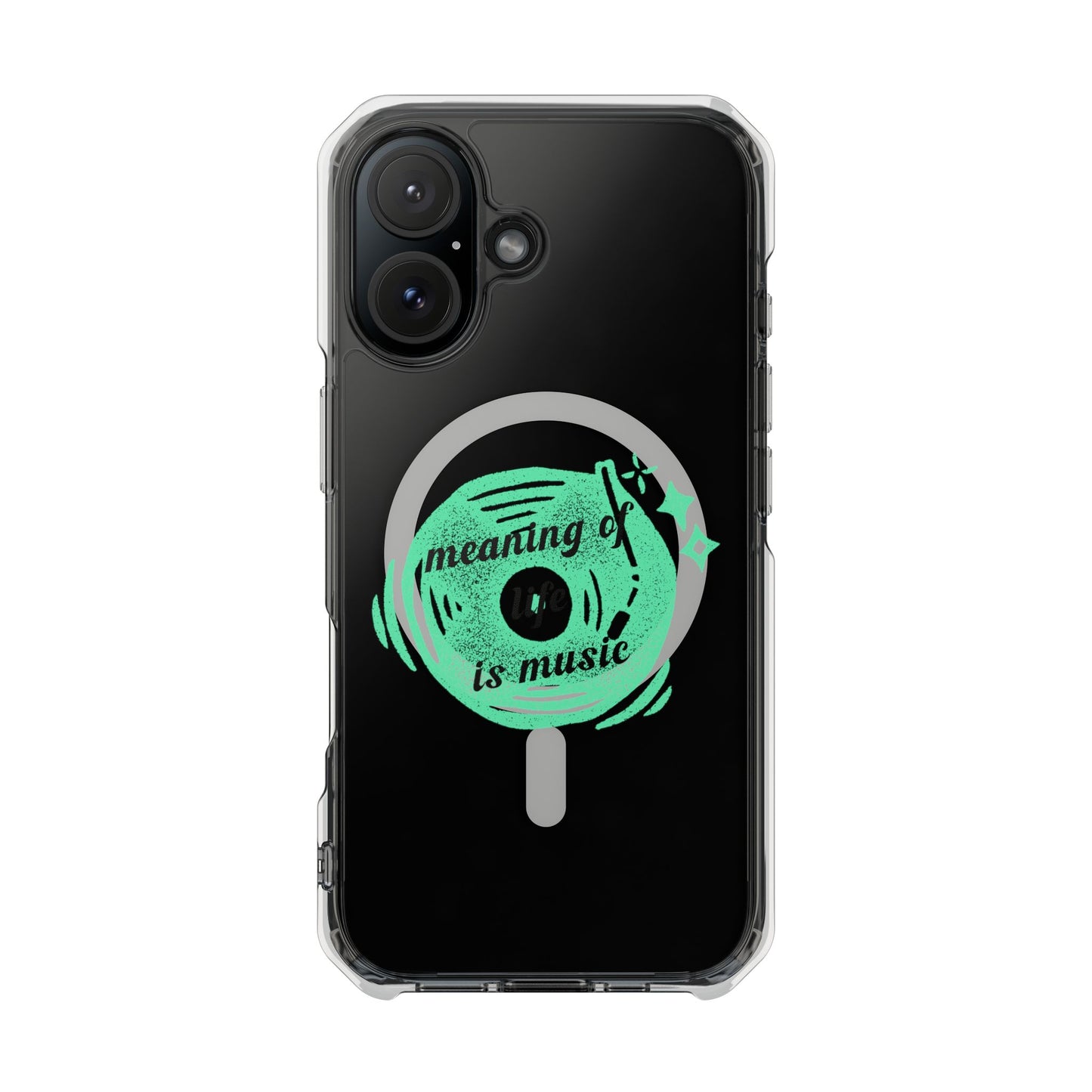 Vinyl Dreams Speak Magnetic clear Impact Case