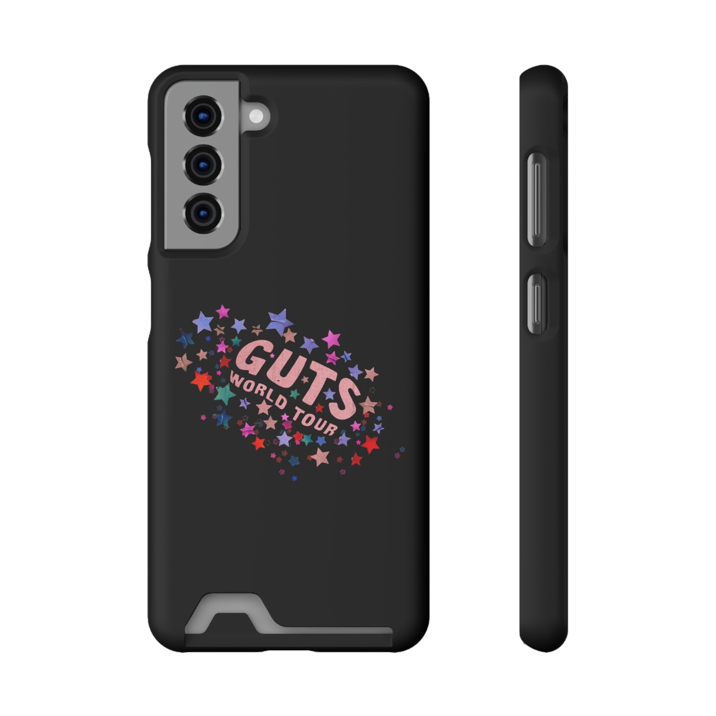 Phone Case + Card Holder For Samsung S21 to S22 – Olivia Rodrigo Guts World Tour | Black Edition