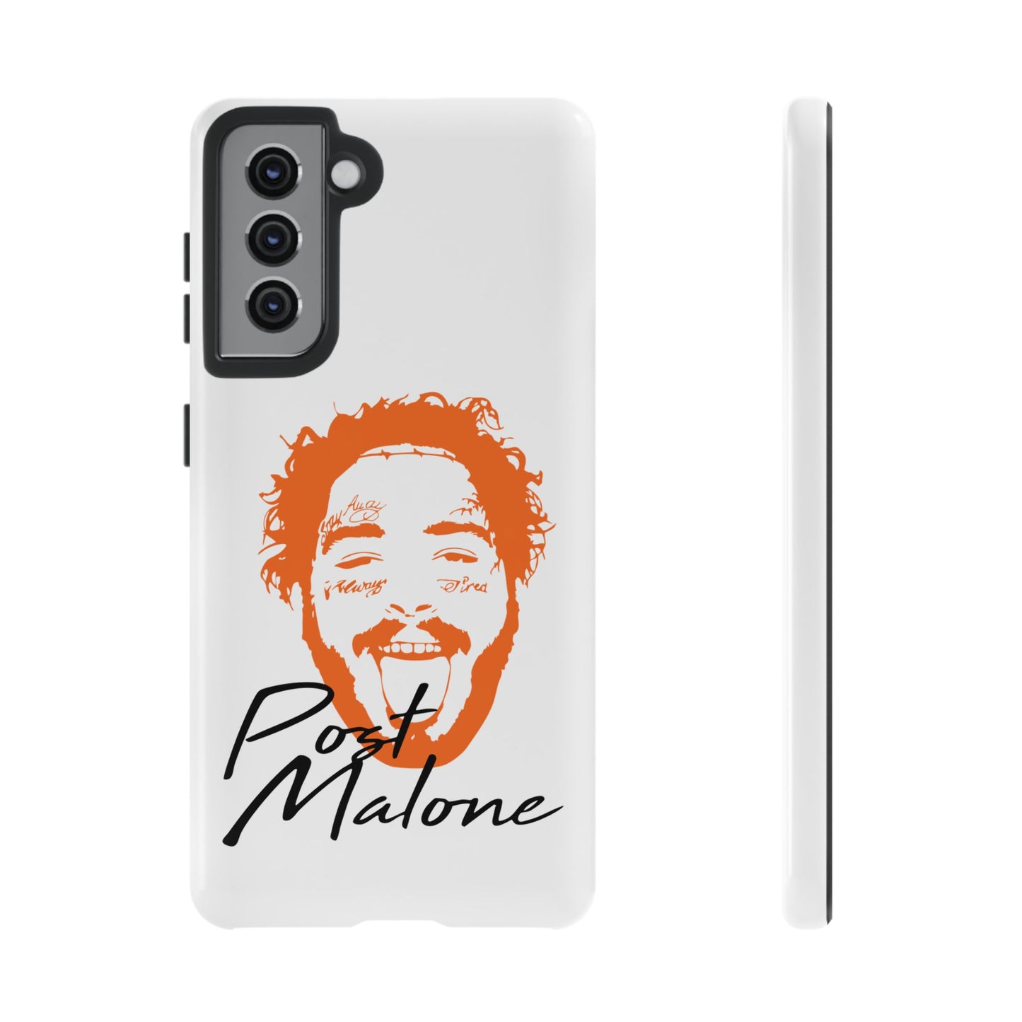 Tough Samsung Case (S20–S25) – Post Malone Name Design with Picture