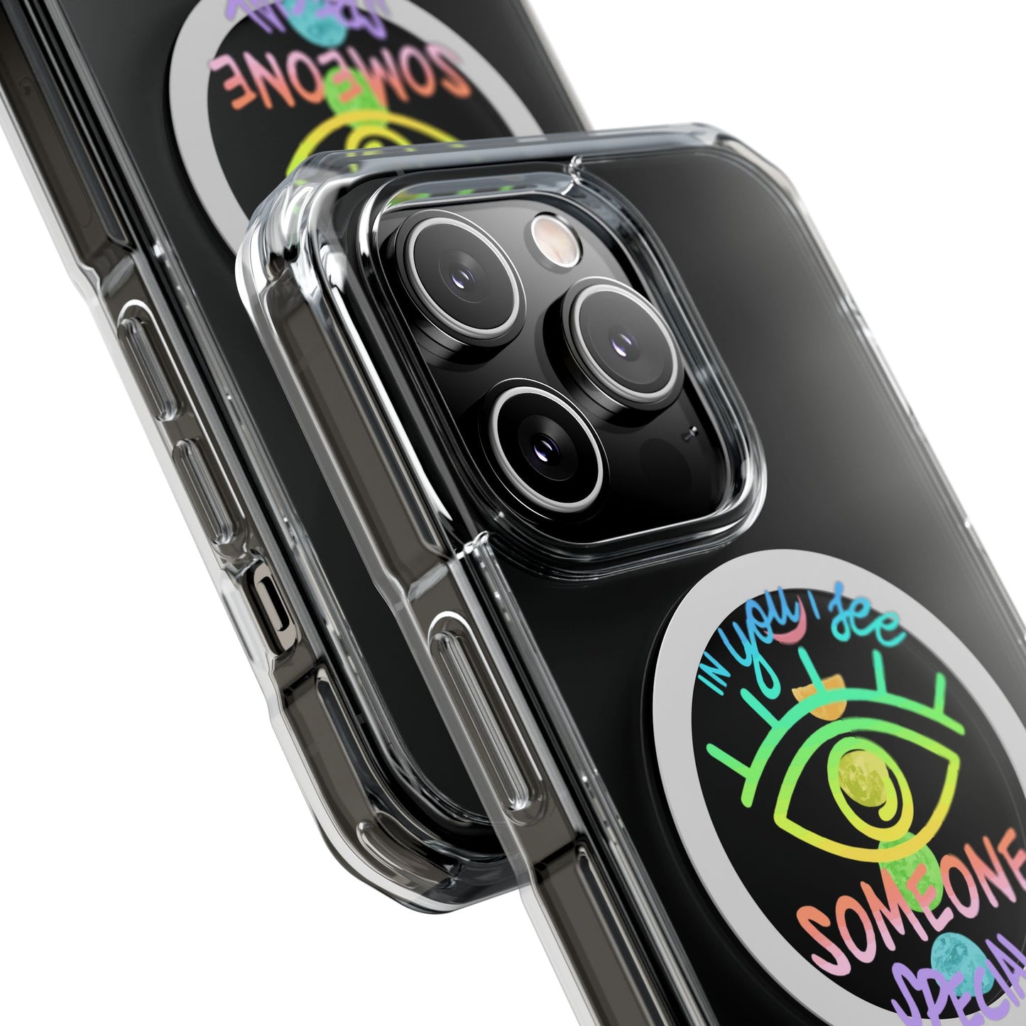 Rainbow Lunar Phases Magnetic Clear Impact case
