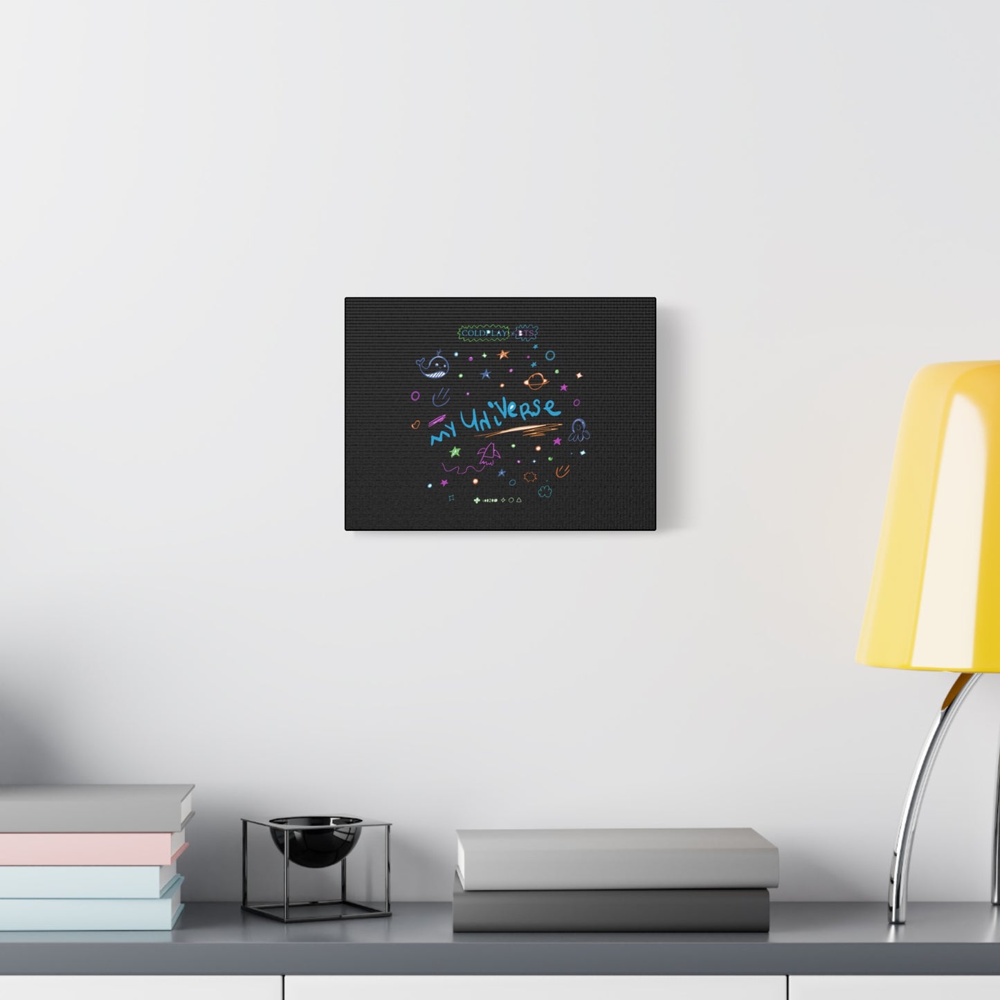 Neon Space Doodles Canvas
