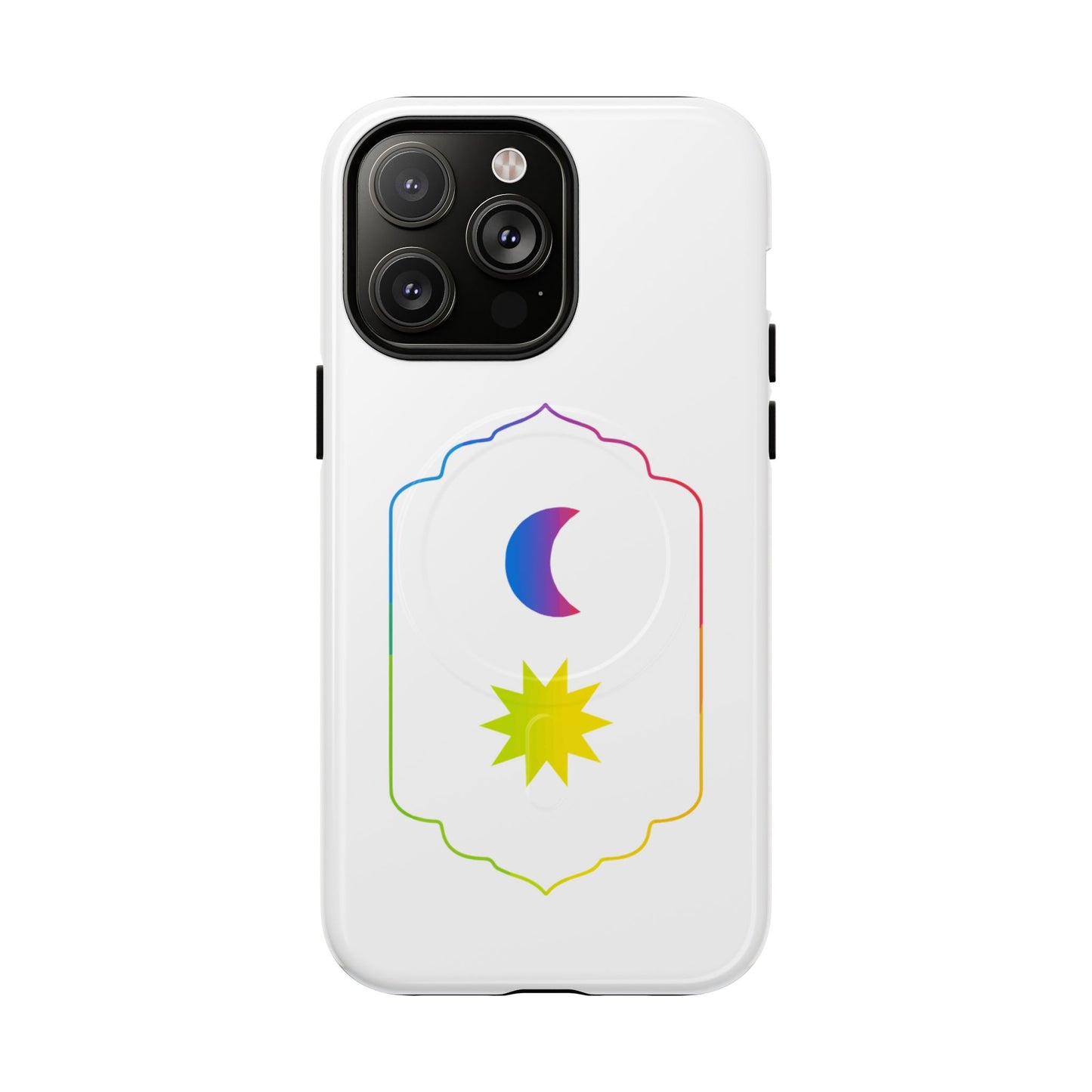 Gradient Moon and Star Emblem Tough Magnetic Cas