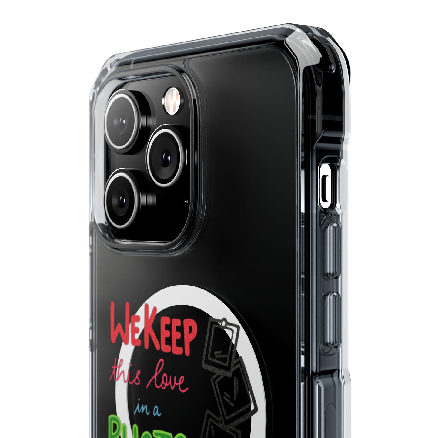White Paw Print Magnetic Clear Impact Case