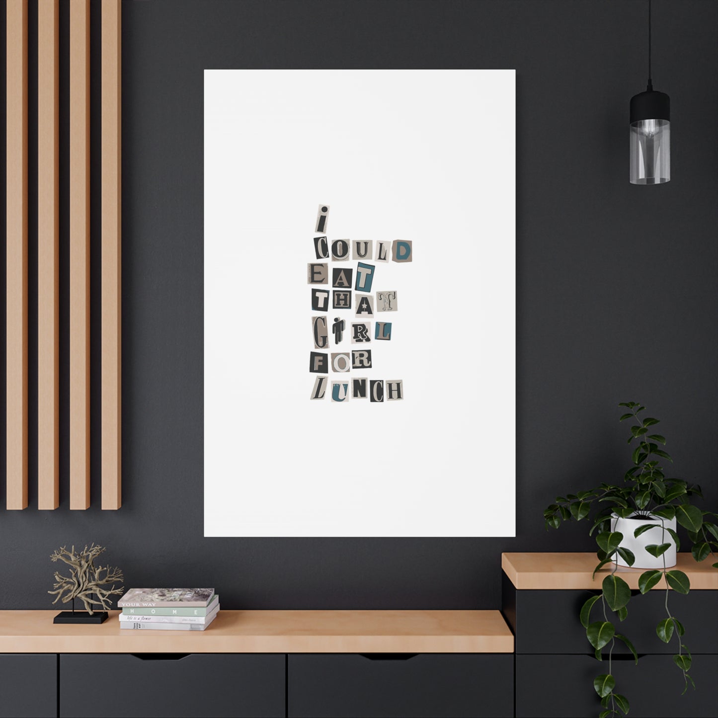 Mixed Message Collage Matte Canvas
