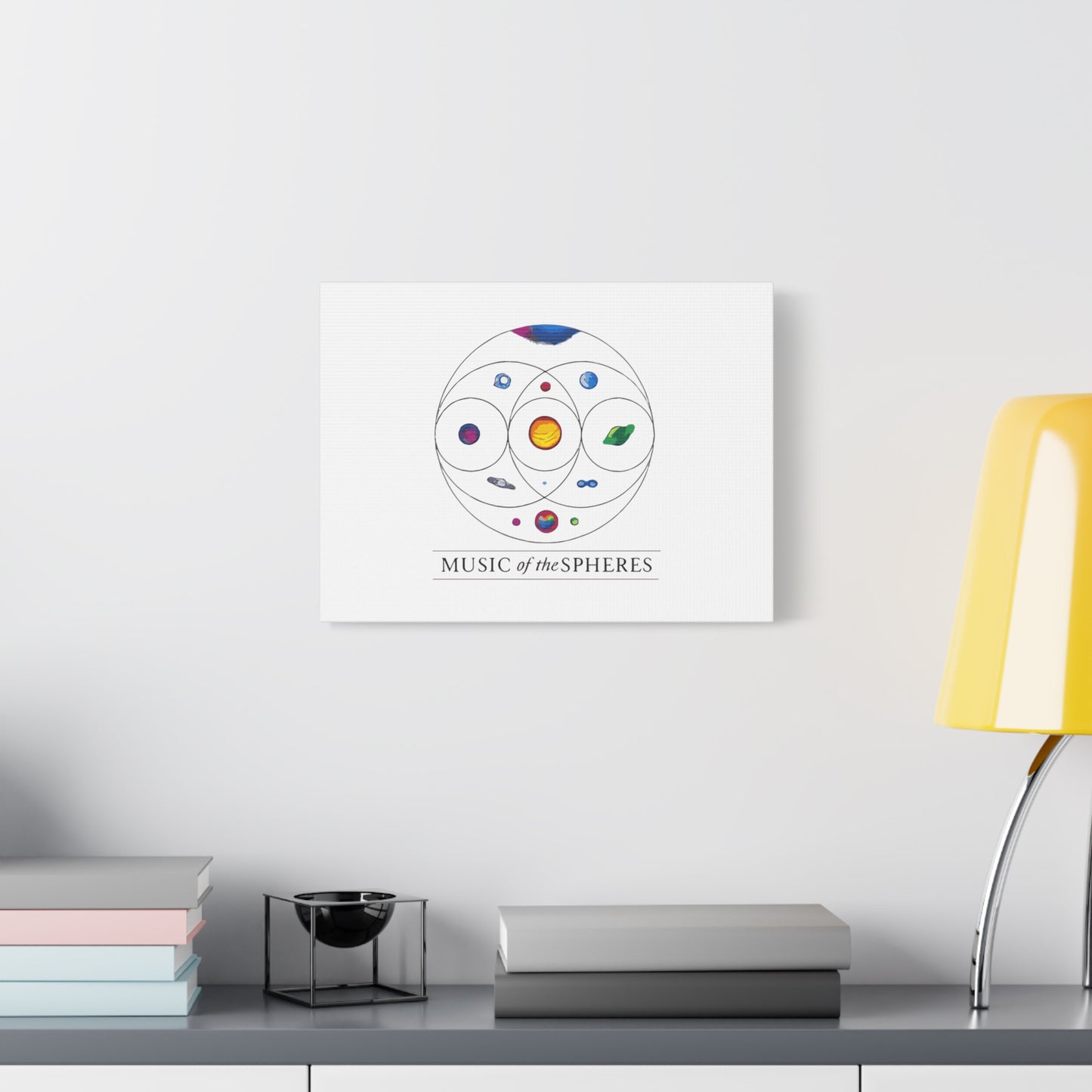 Colorful Planetary Orbit Diagram Canvas