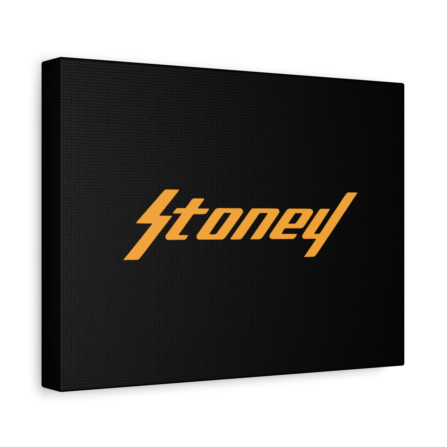Orange Lightning Text Logo Canvas