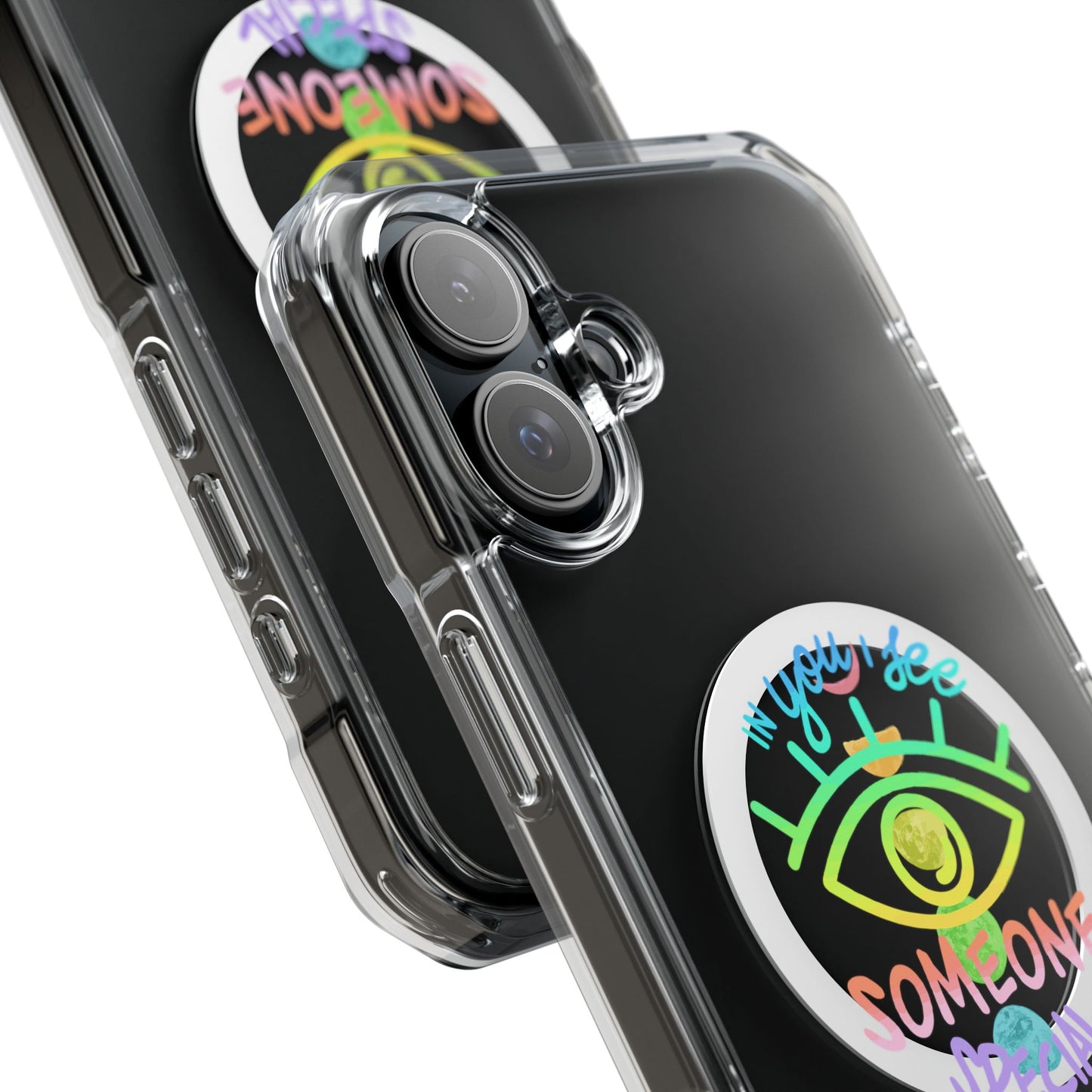 Rainbow Lunar Phases Magnetic Clear Impact case