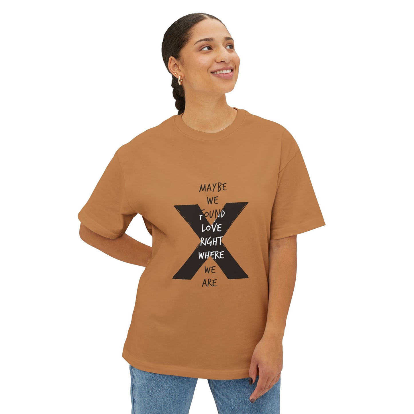 Abstract Paw and Brush Stroke Oversized Boxy Tee