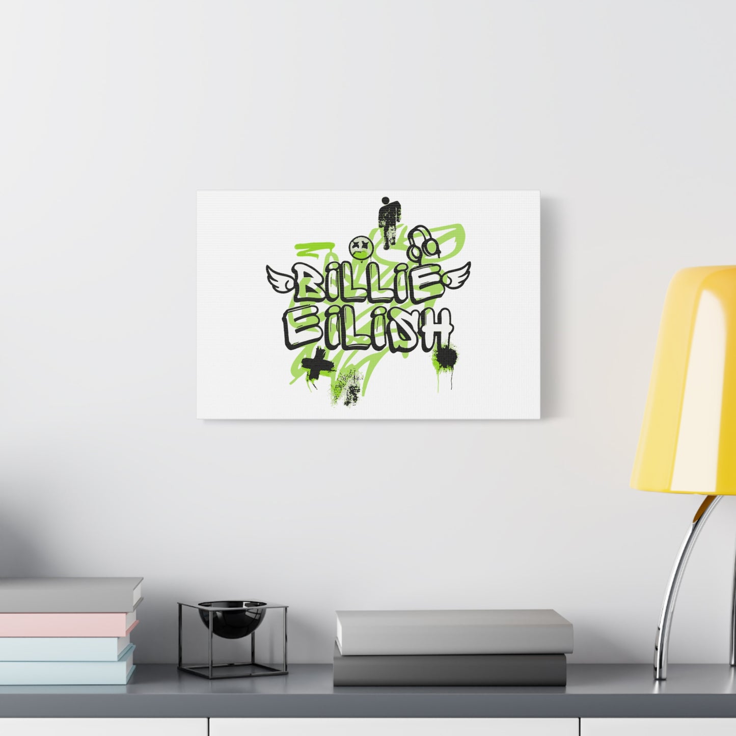 Grunge Angel Graffiti Matte Canvas