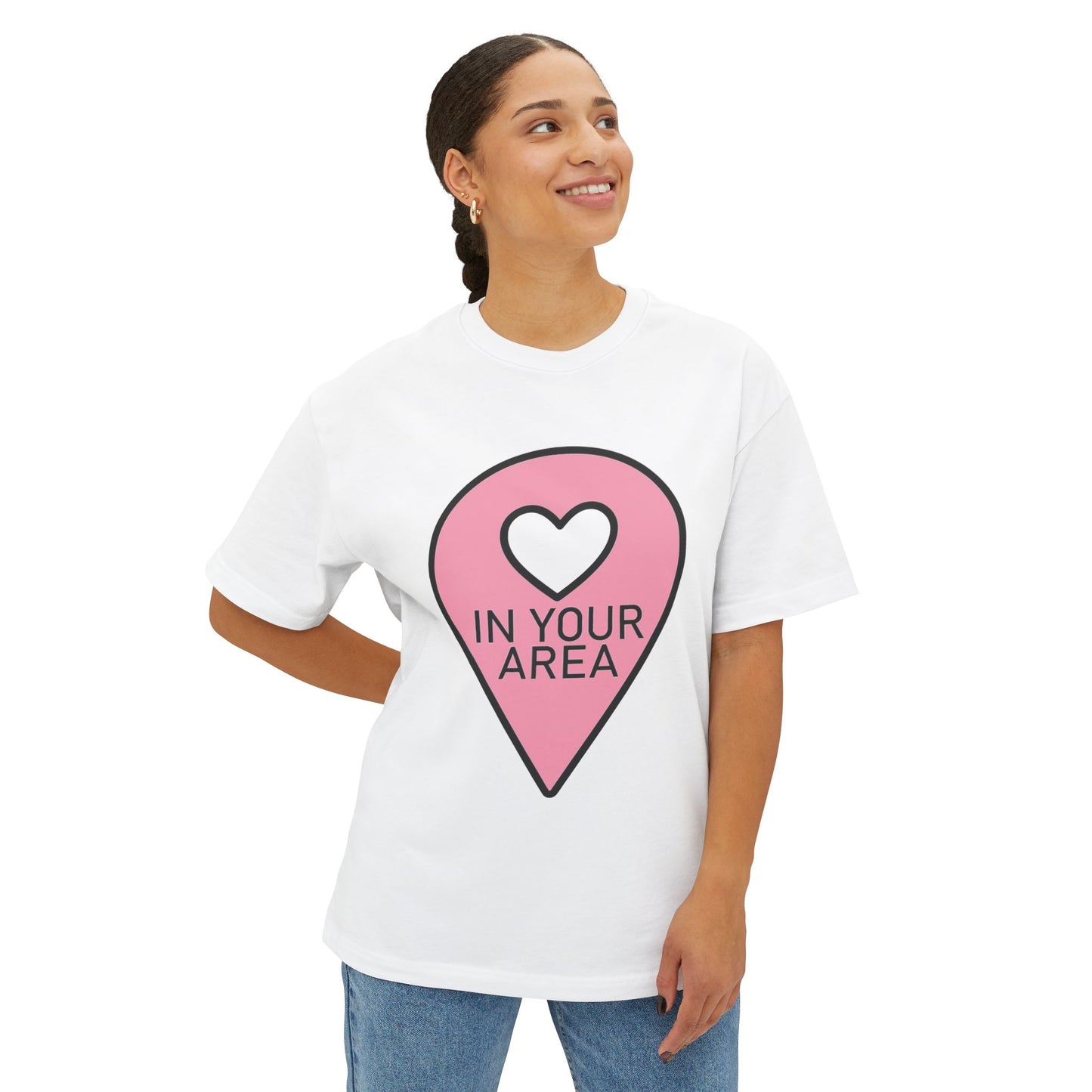 In Your Area Pin Marker – Oversized Boxy Tee