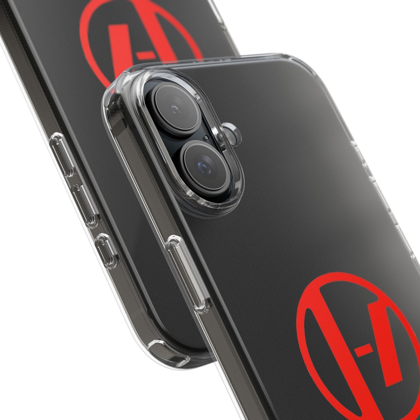 Crimson Orbit Clear Case