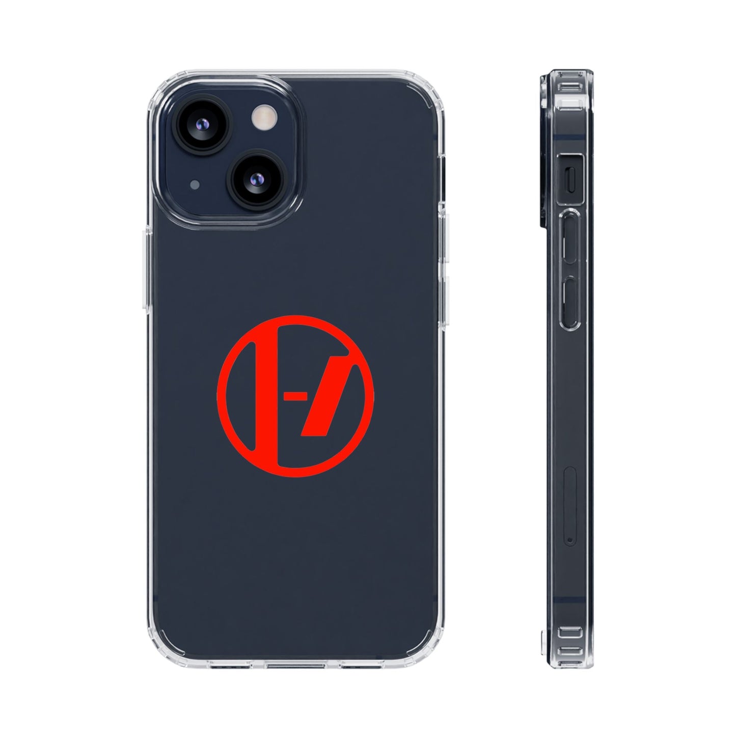 Crimson Orbit Clear Case