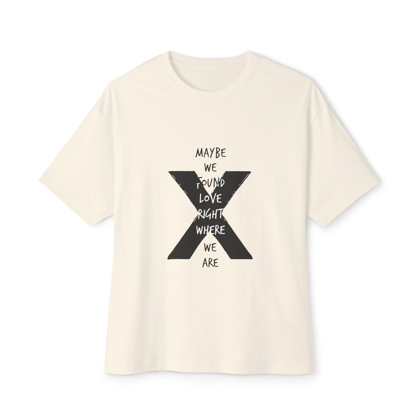 Abstract Paw and Brush Stroke Oversized Boxy Tee