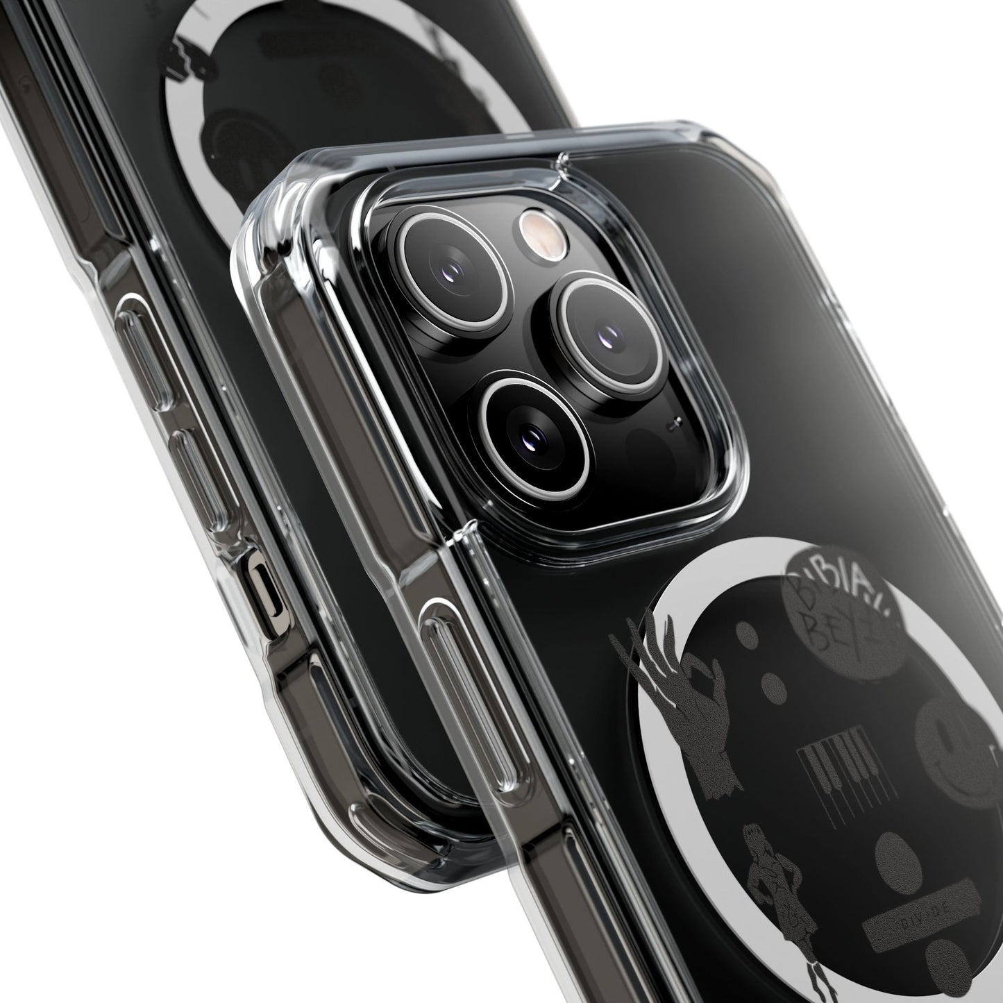Ocean Wave with Heart Outline Magnetic Clear Impact Case