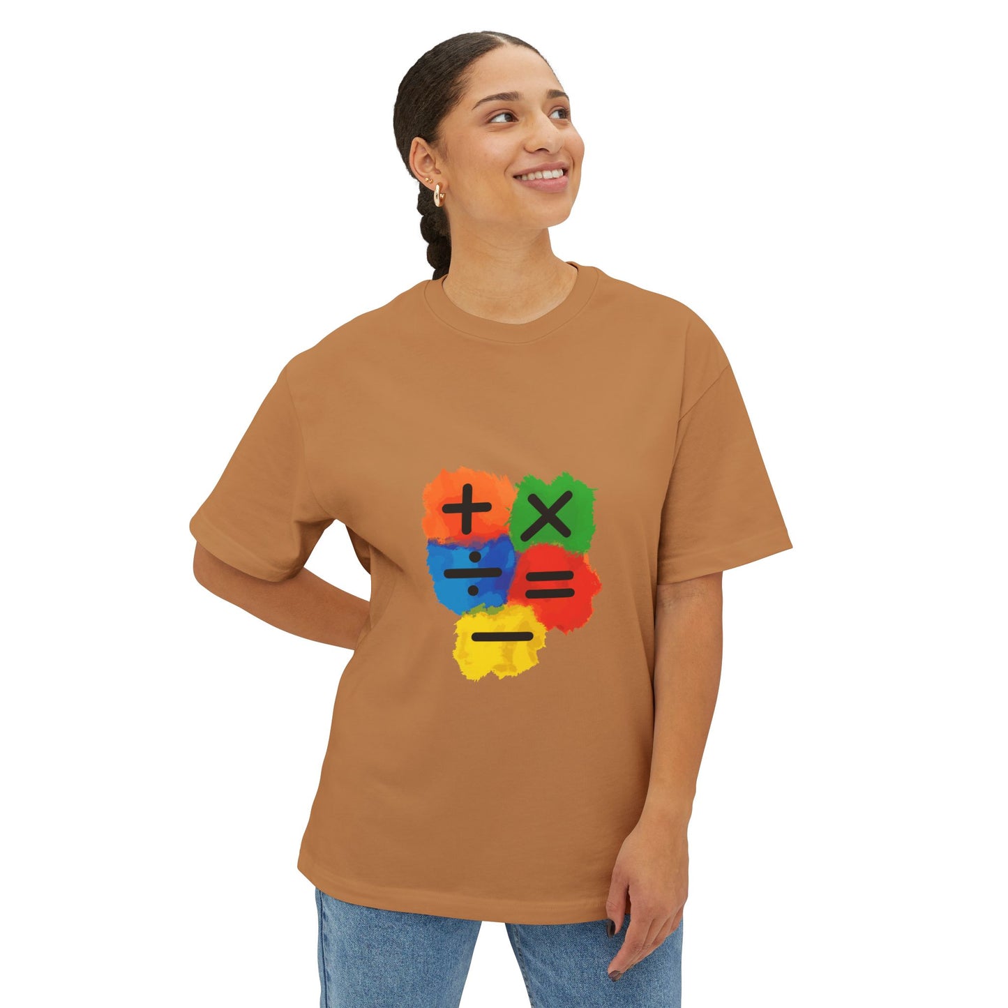 Copy of Copy of Copy of Orange Divide Symbol Oversized Boxy Tee