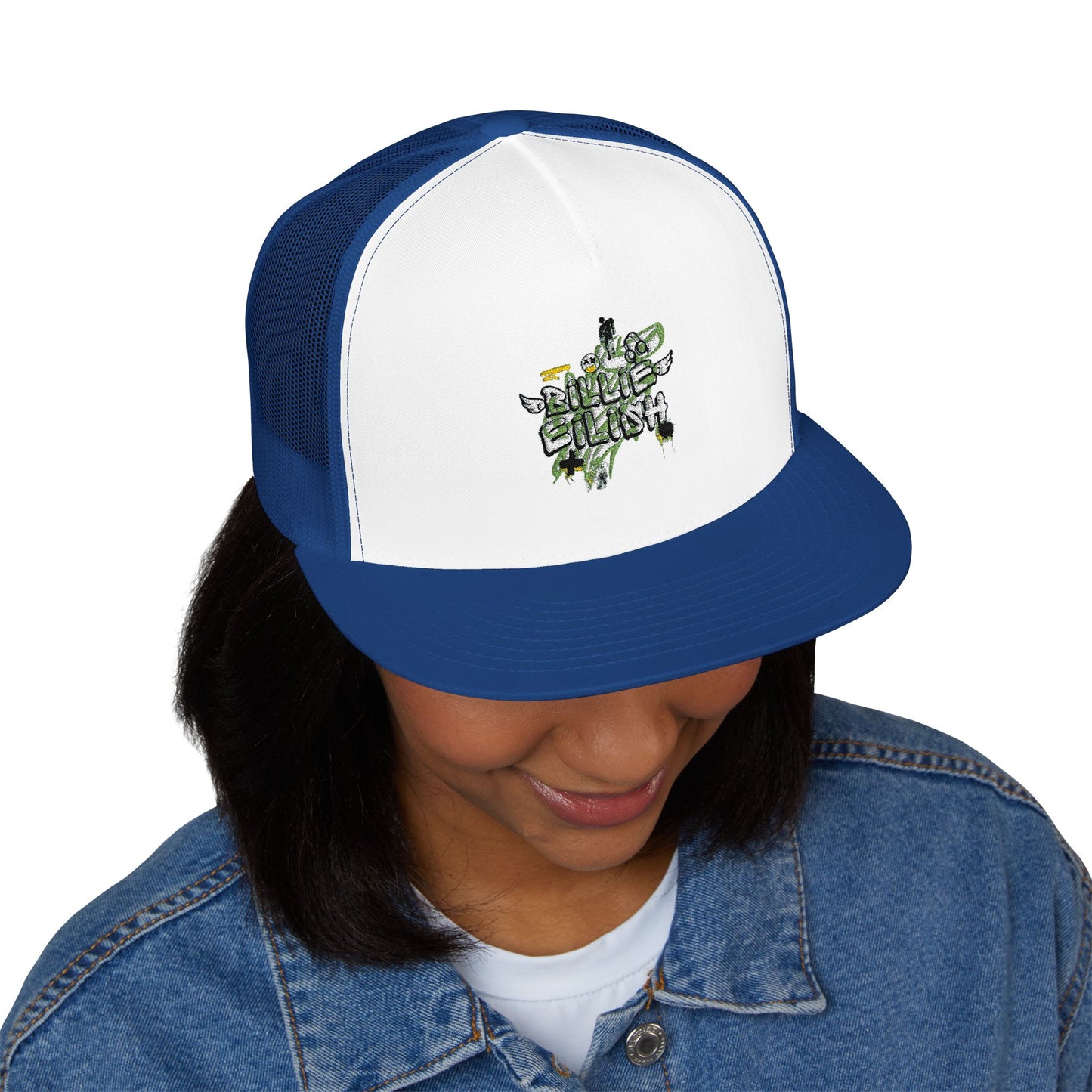Grunge Angel Graffiti Trucker Cap