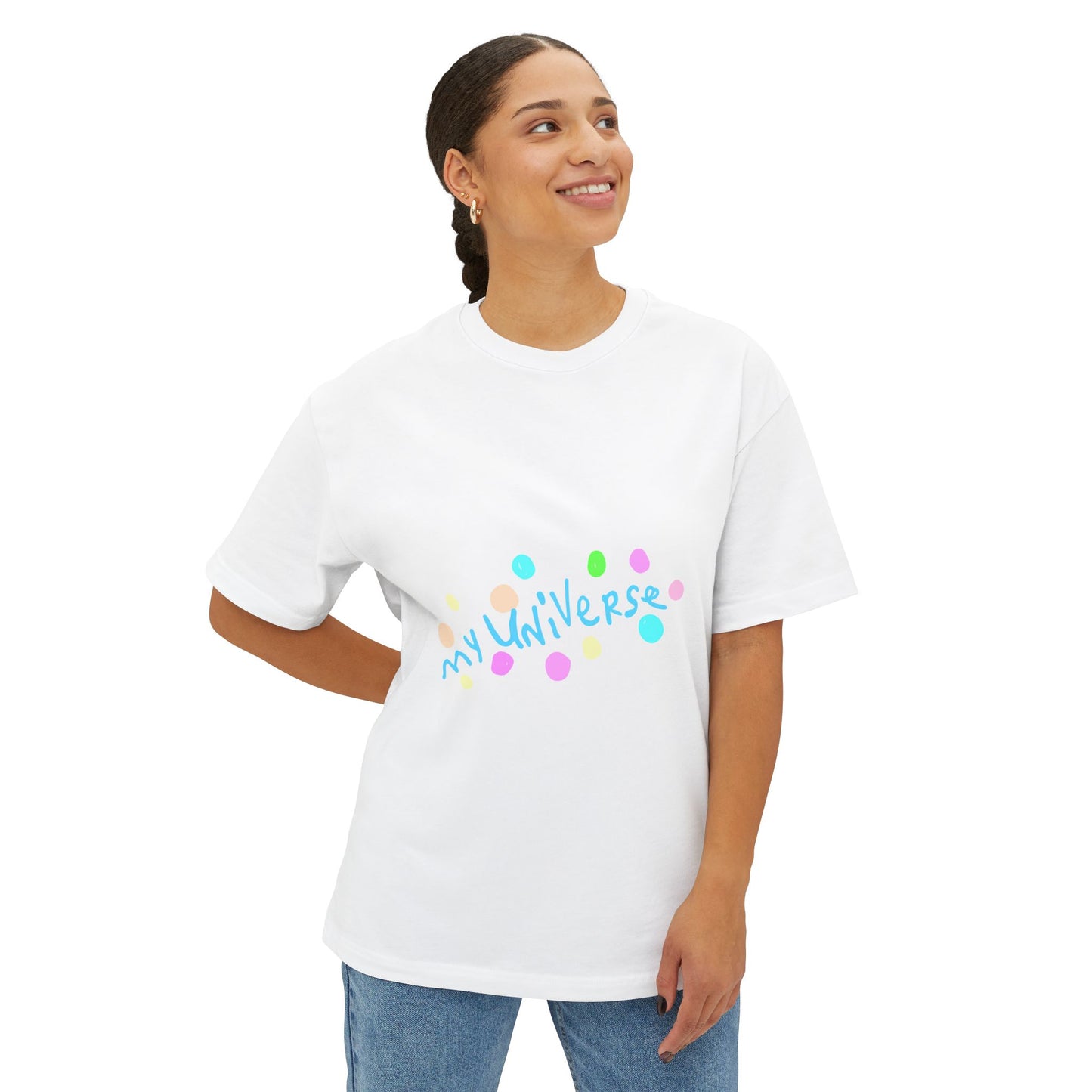 Pastel Universe Unisex Oversized Boxy Tee