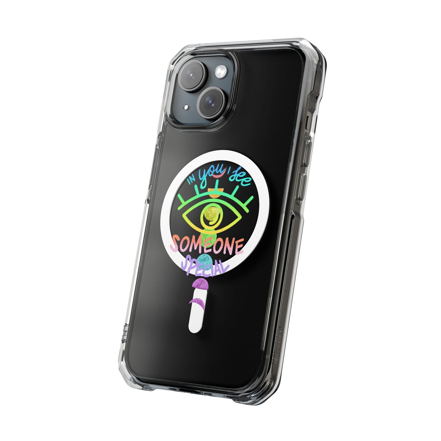 Rainbow Lunar Phases Magnetic Clear Impact case