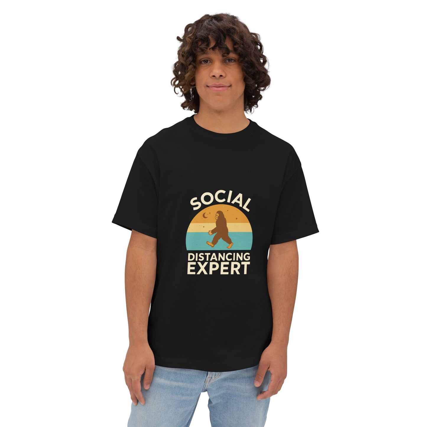 Oversized boxy Tee – Snazzy Social Distance Edition