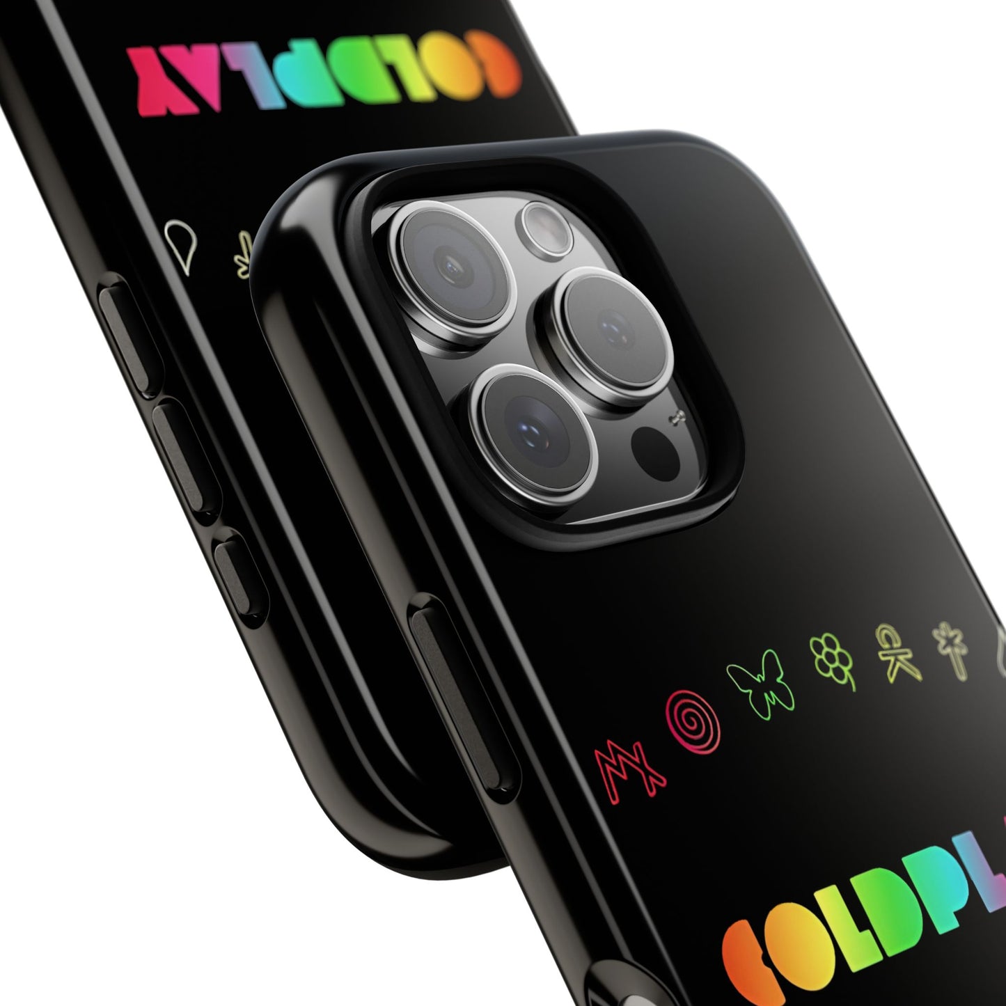 Premium Tough Case for iPhone 12 to 16 Pro Max Showcasing Coldplay’s Signage