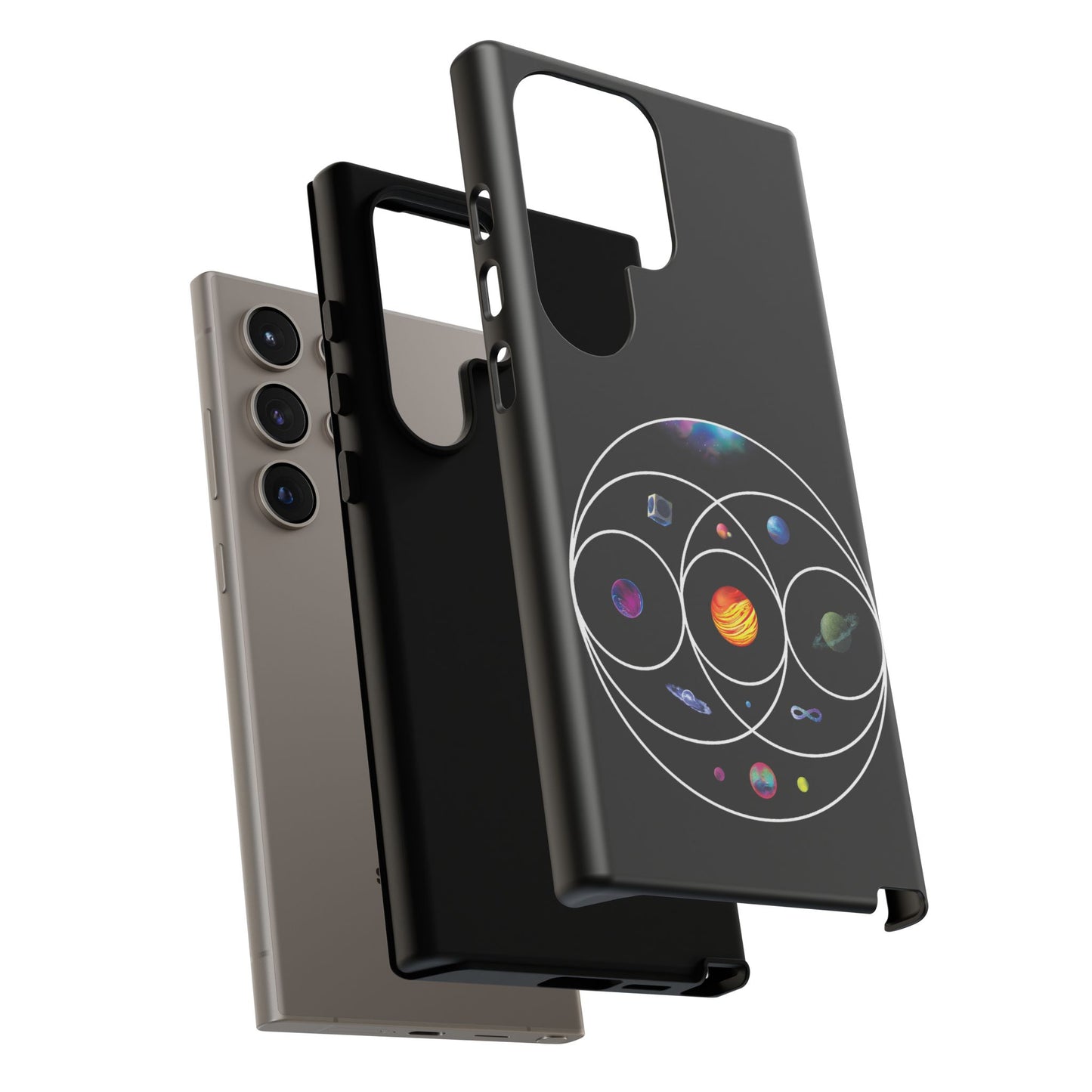 Premium Tough Case for Samsung S21 to S25 Ultra Showcasing Coldplay’s Illustration Concept