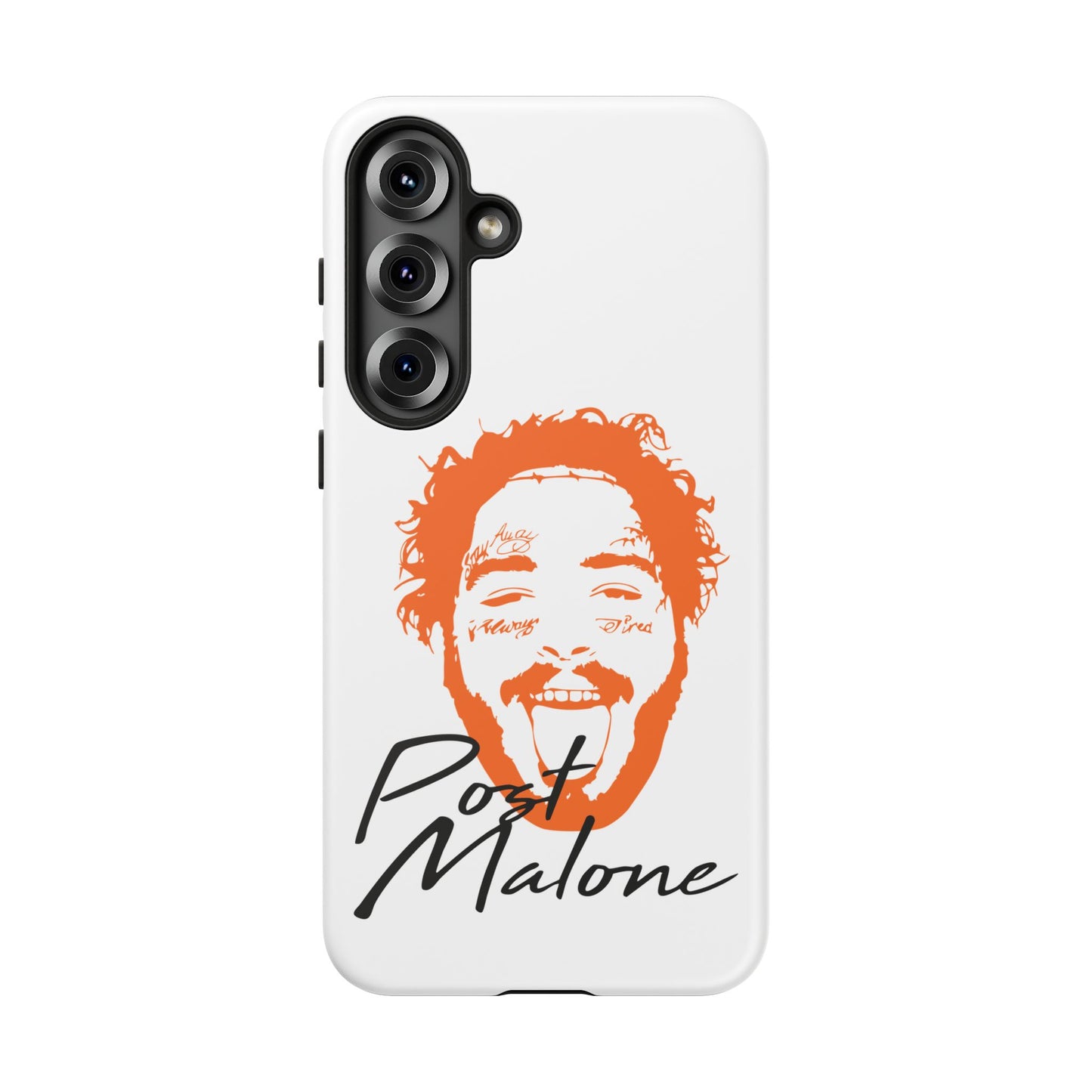 Tough Samsung Case (S20–S25) – Post Malone Name Design with Picture