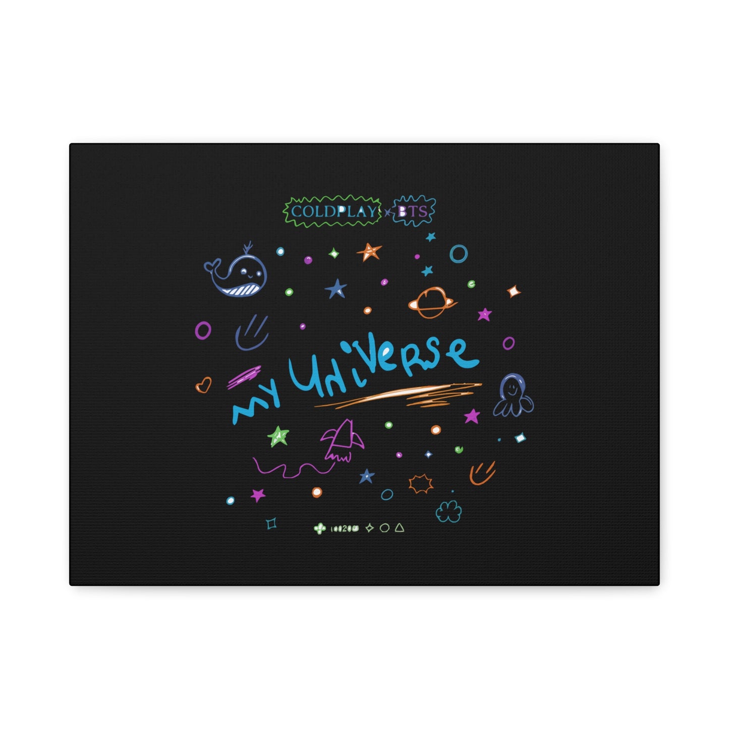 Neon Space Doodles Canvas