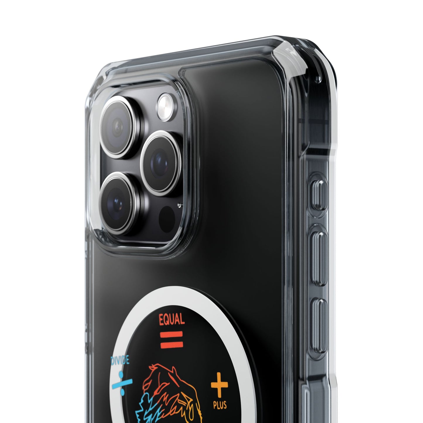 Minimalist Divide Symbol with Brush Magnetic Clear Impact Case