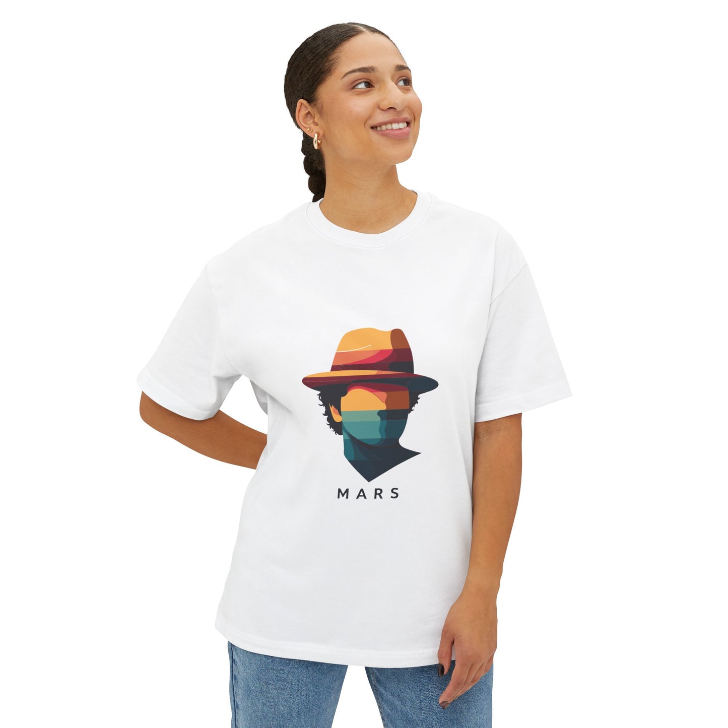 Funk Shadow Portrait Unisex Oversized Boxy Tee