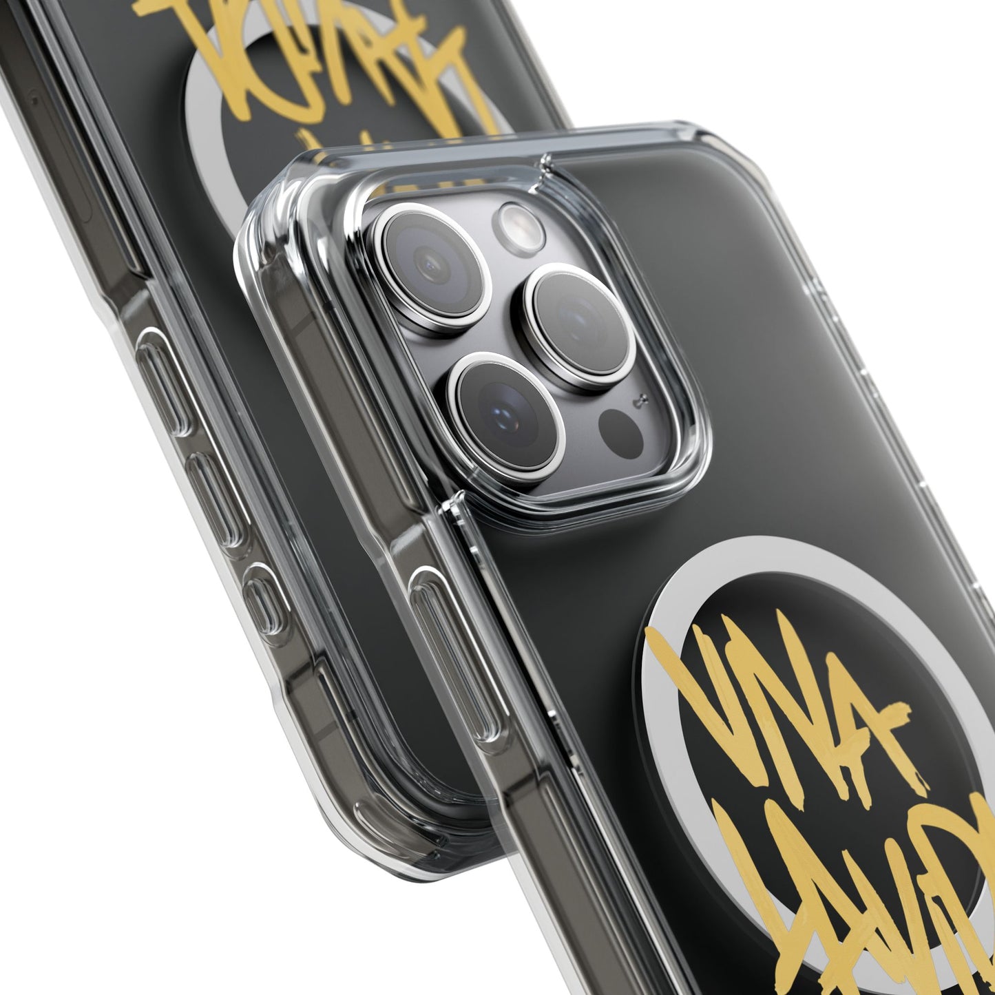 Golden Brush Script Magnetic Clear Impact case