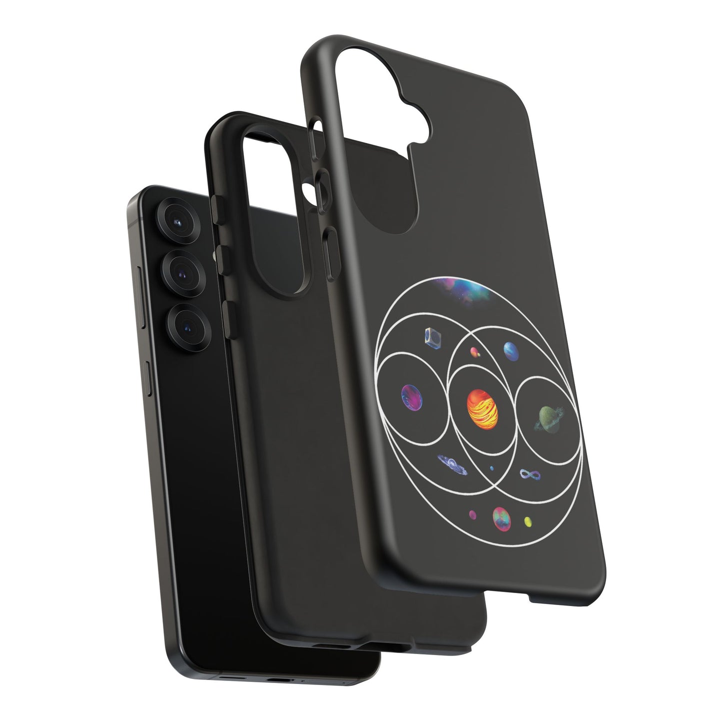 Premium Tough Case for Samsung S21 to S25 Ultra Showcasing Coldplay’s Illustration Concept