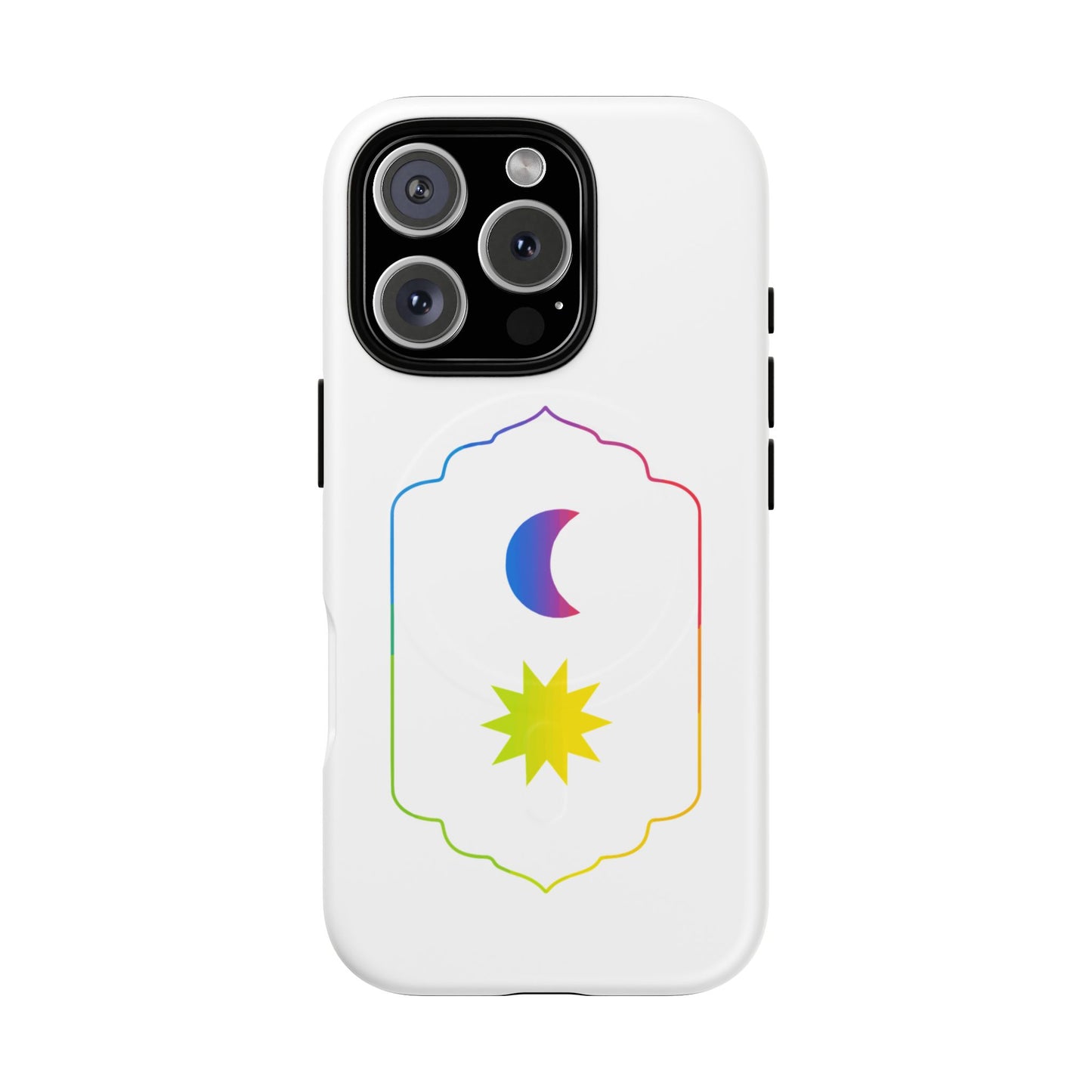 Gradient Moon and Star Emblem Tough Magnetic Cas