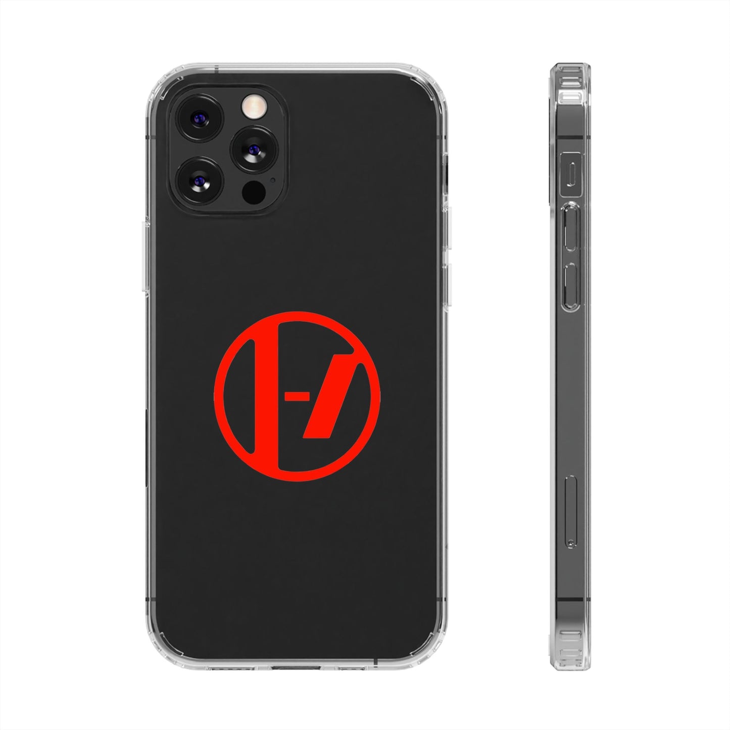 Crimson Orbit Clear Case