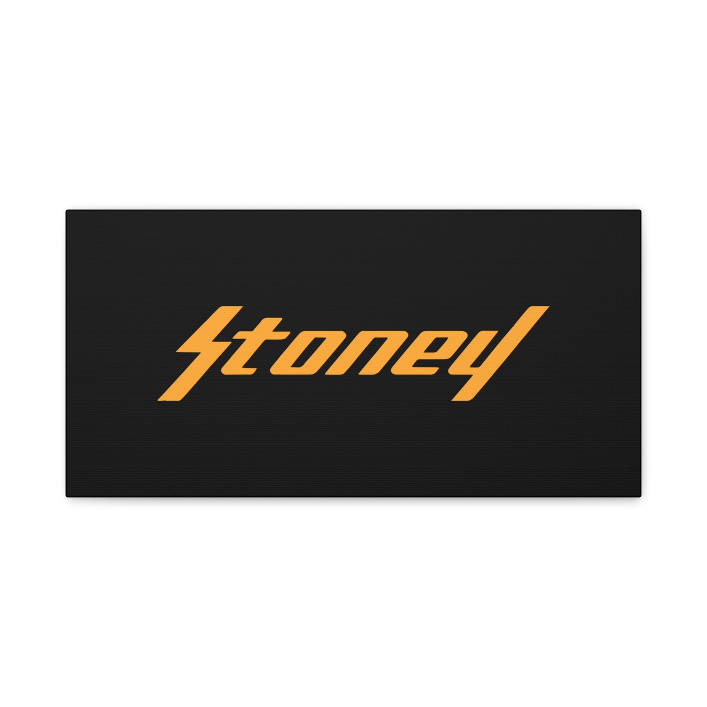 Orange Lightning Text Logo Canvas
