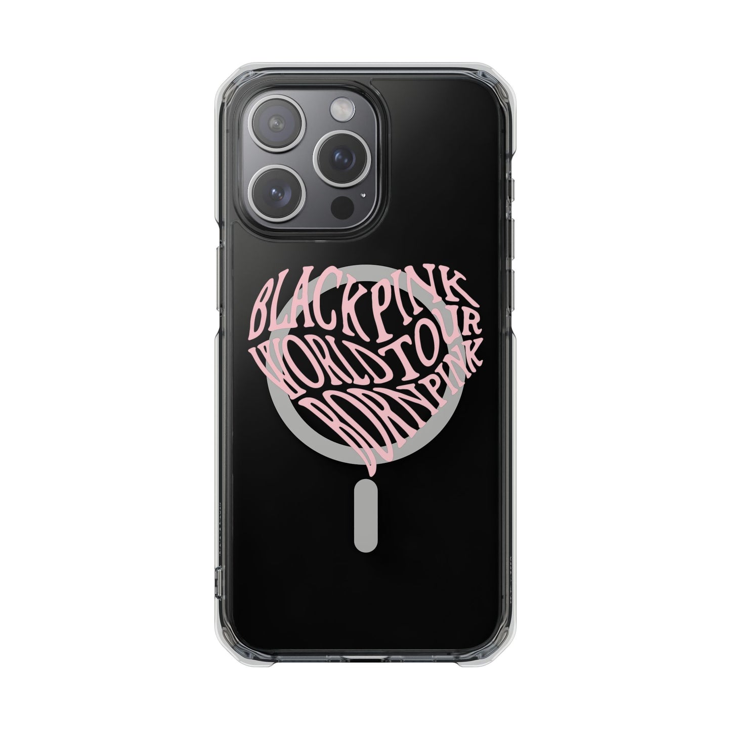 Born Pink Heart Typography - Magnetic Clear Impact Case