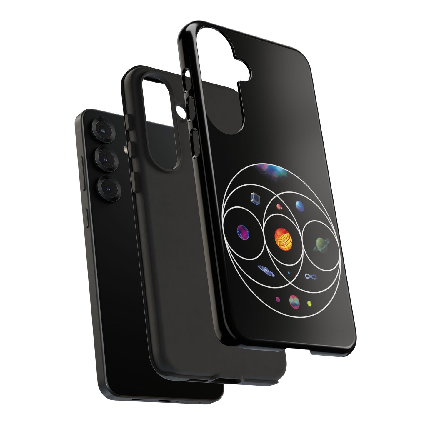 Premium Tough Case for Samsung S21 to S25 Ultra Showcasing Coldplay’s Illustration Concept