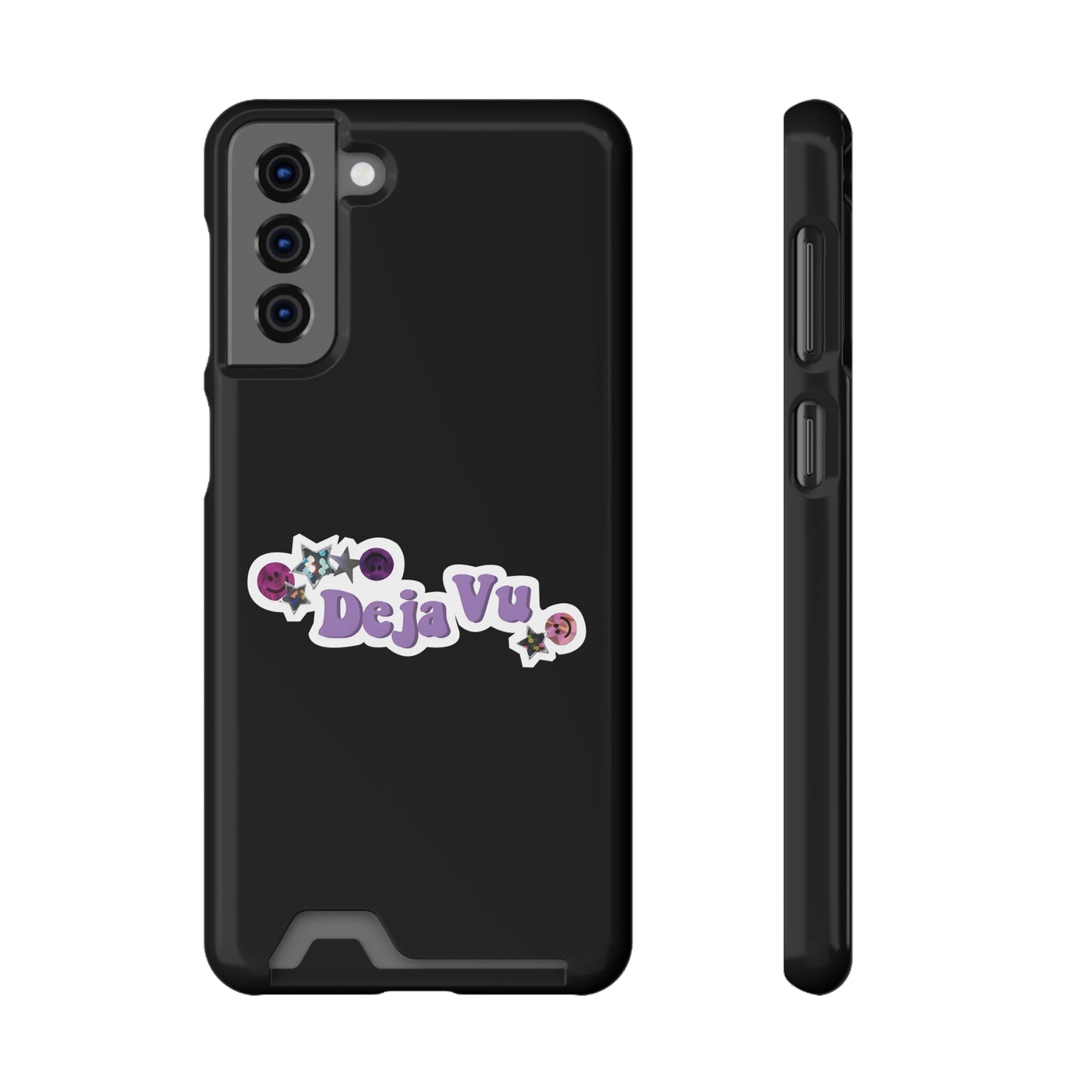 Phone Case + Card Holder For Samsung S21 to S22 – Olivia Rodrigo Deja Vu | Black Edition