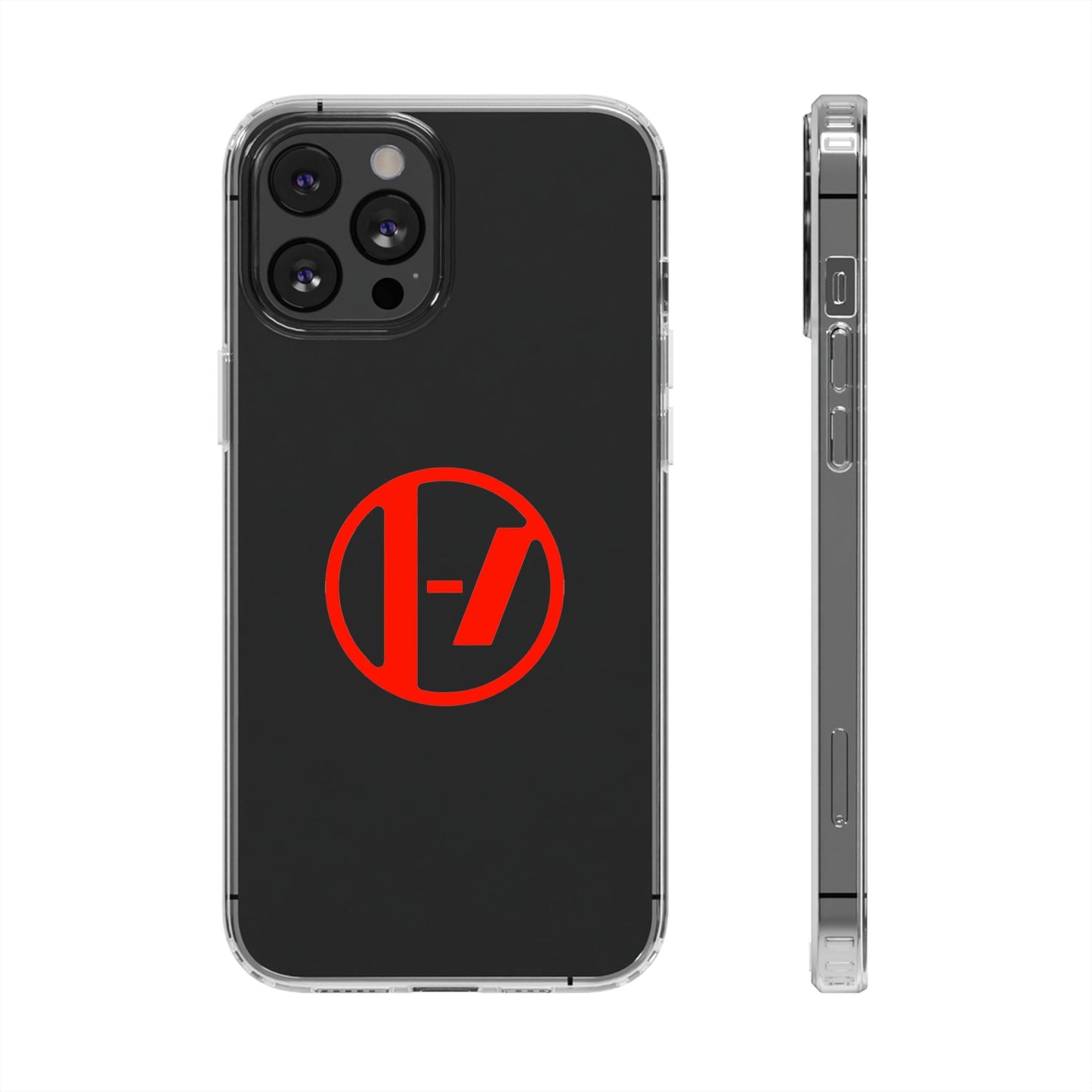 Crimson Orbit Clear Case
