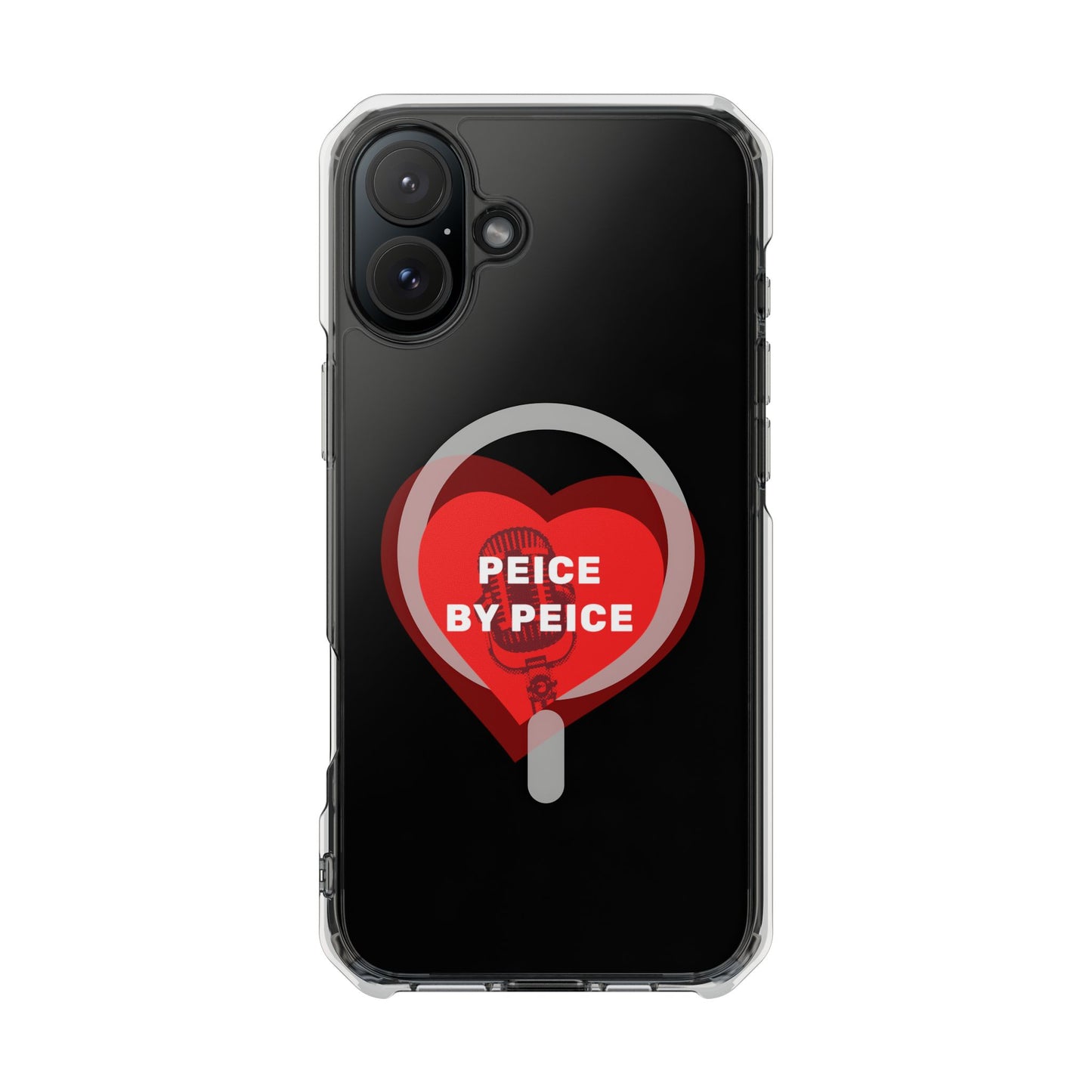 Piece by Piece Mic Drop Magnetic clear Impact Case