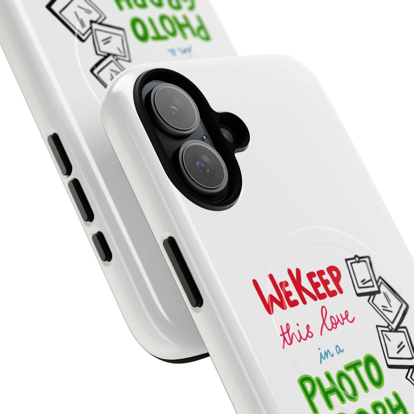 White Paw Print Tough Magnetic case